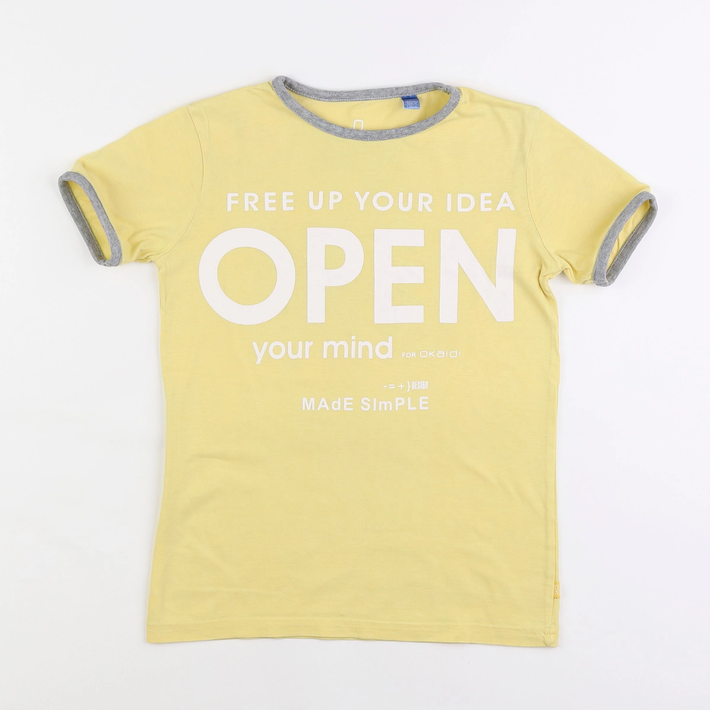 Okaidi - tee-shirt jaune - 10 ans