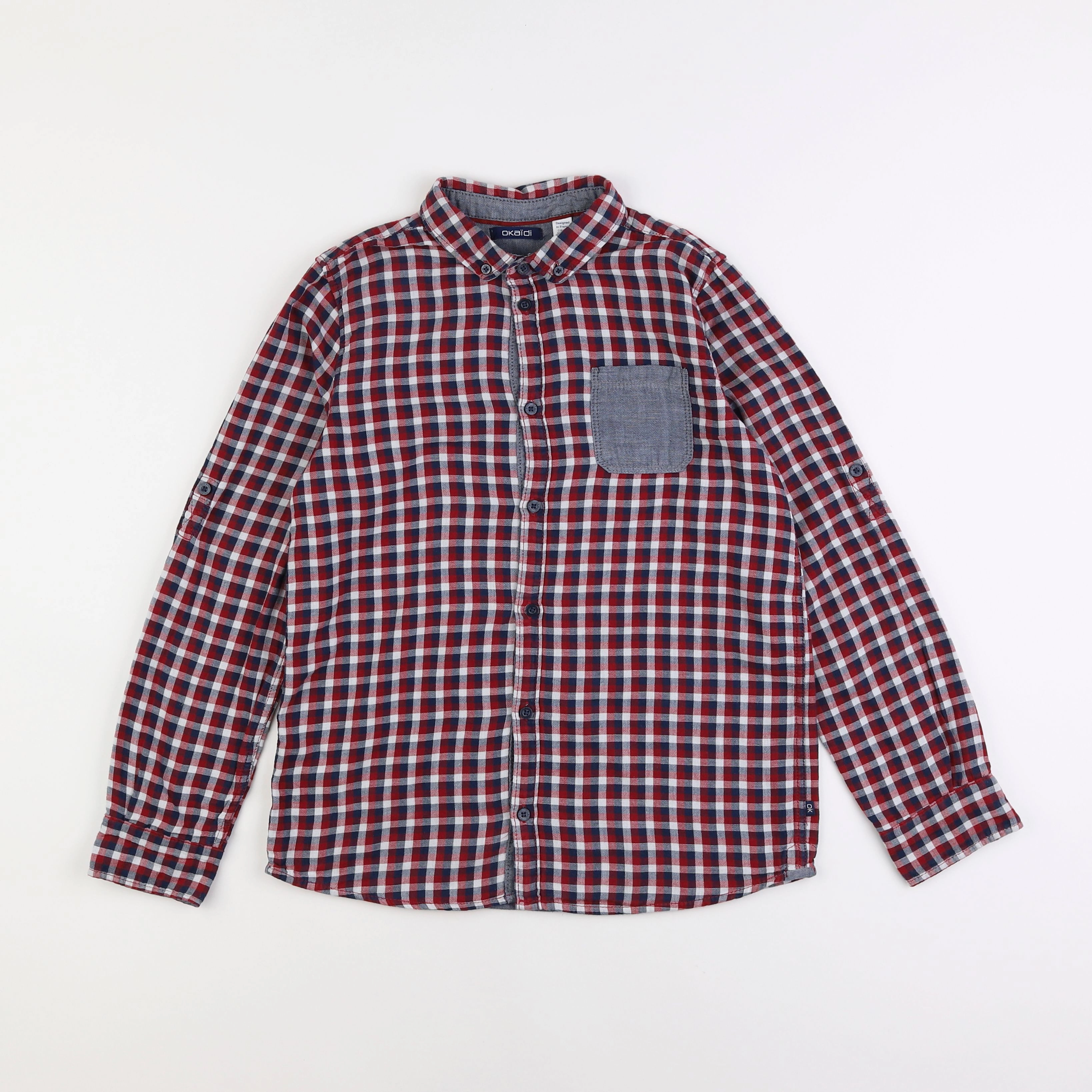 Okaidi - chemise rouge - 12 ans