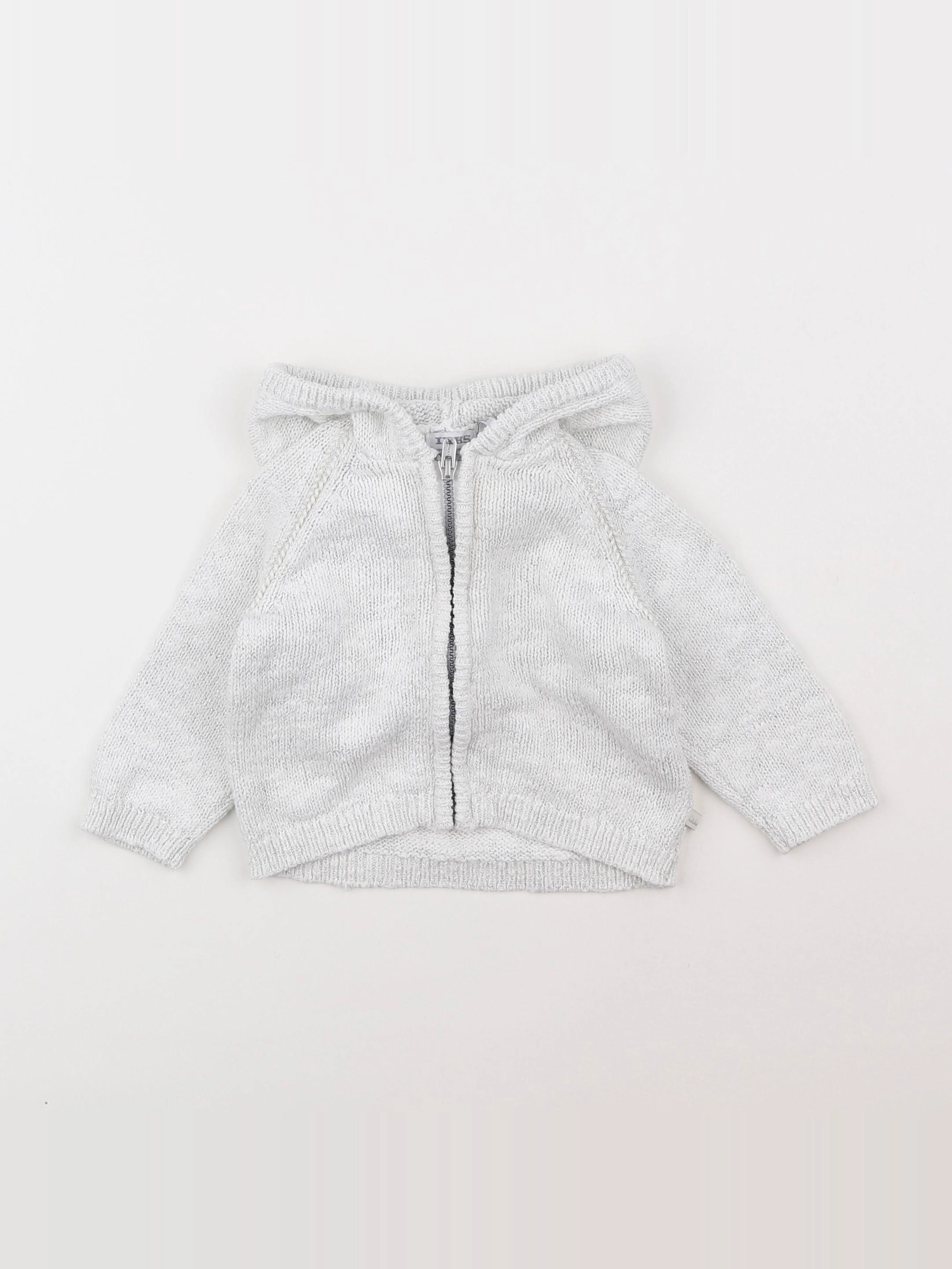 IKKS - gilet argent, blanc - 6 mois