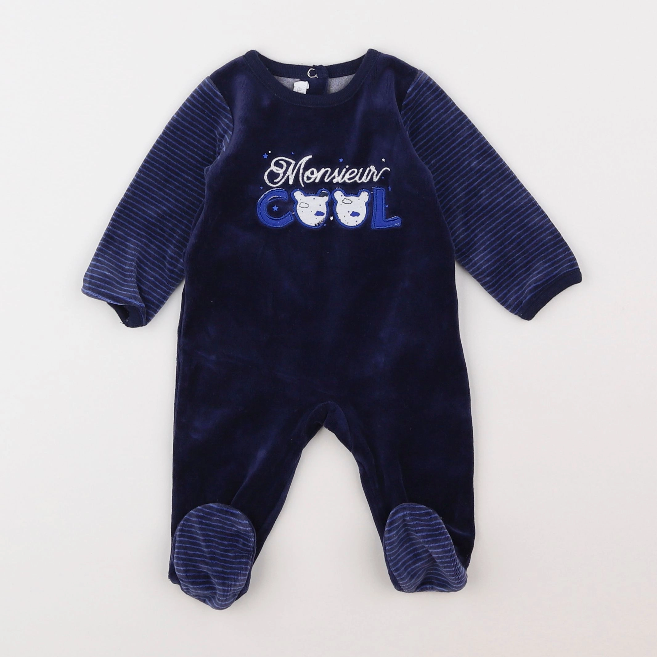 Absorba - pyjama velours bleu - 3 mois