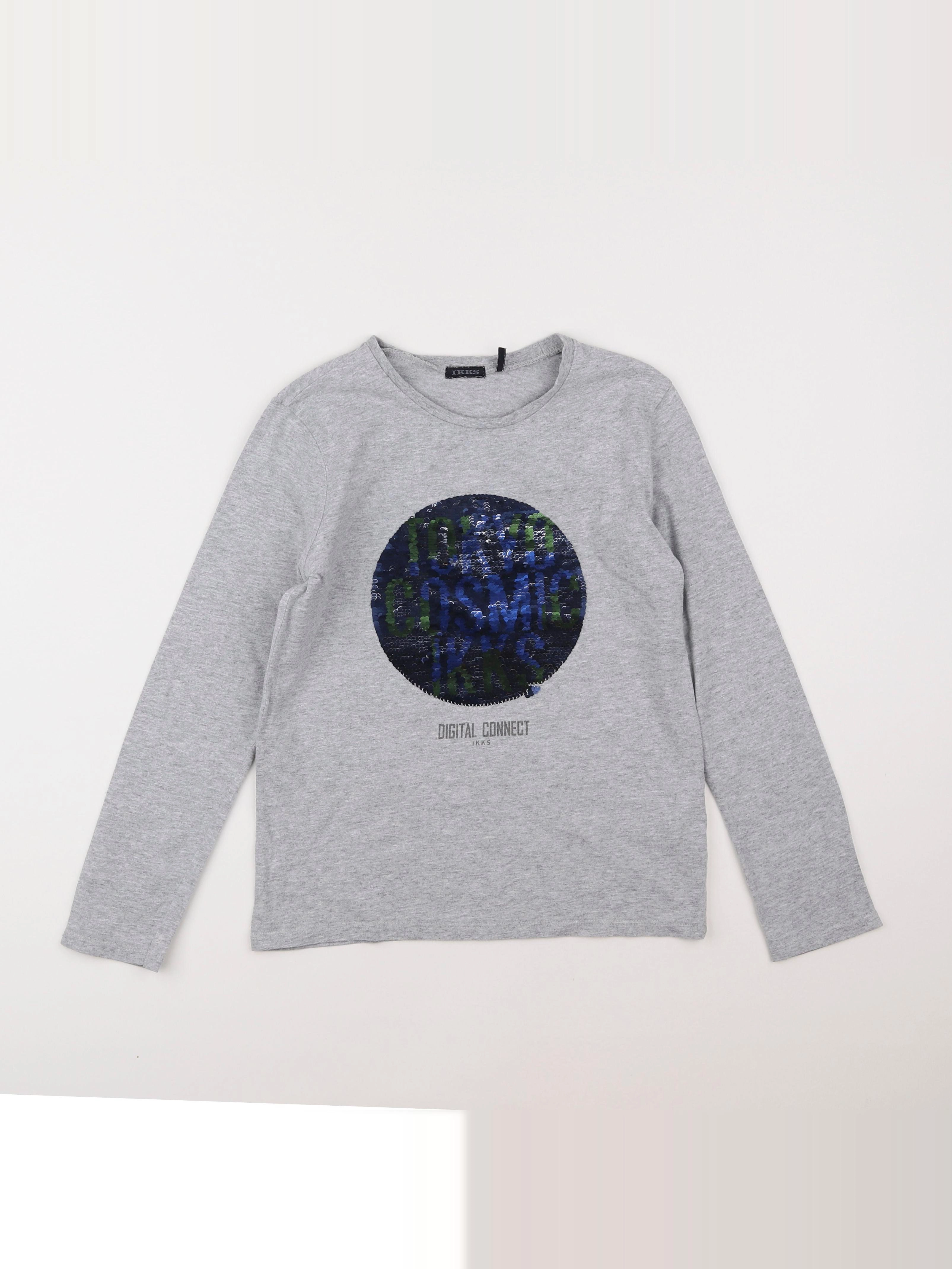 IKKS - tee-shirt gris - 10 ans