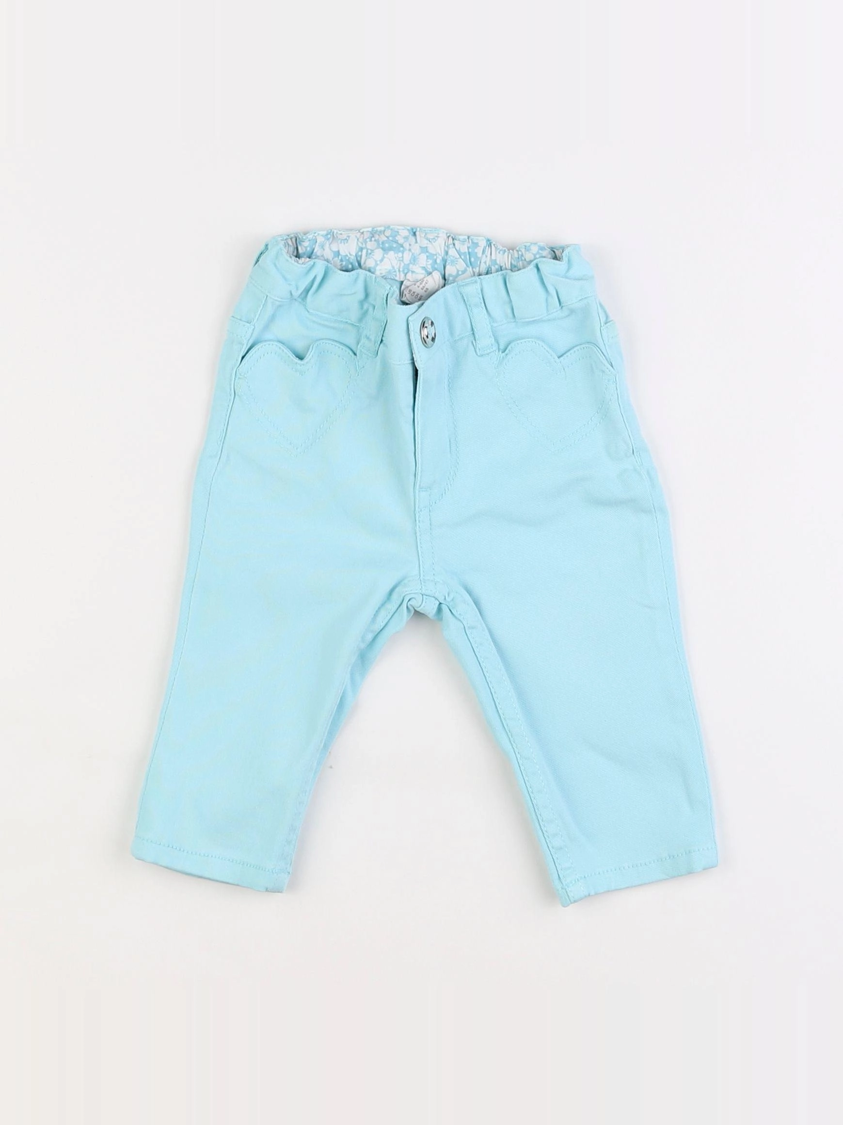 H&M - pantalon bleu - 3/6 mois