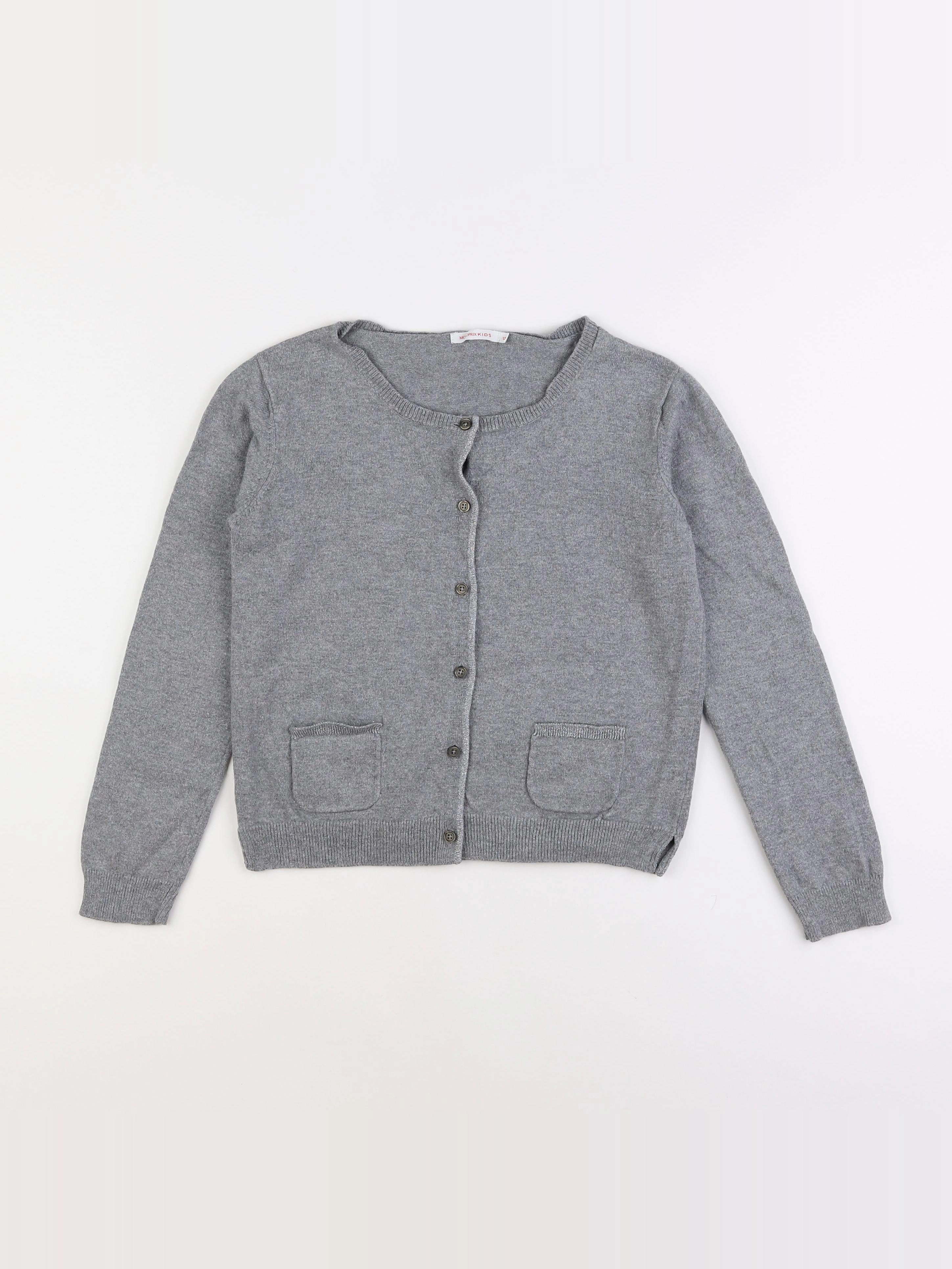Monoprix - gilet gris - 12 ans