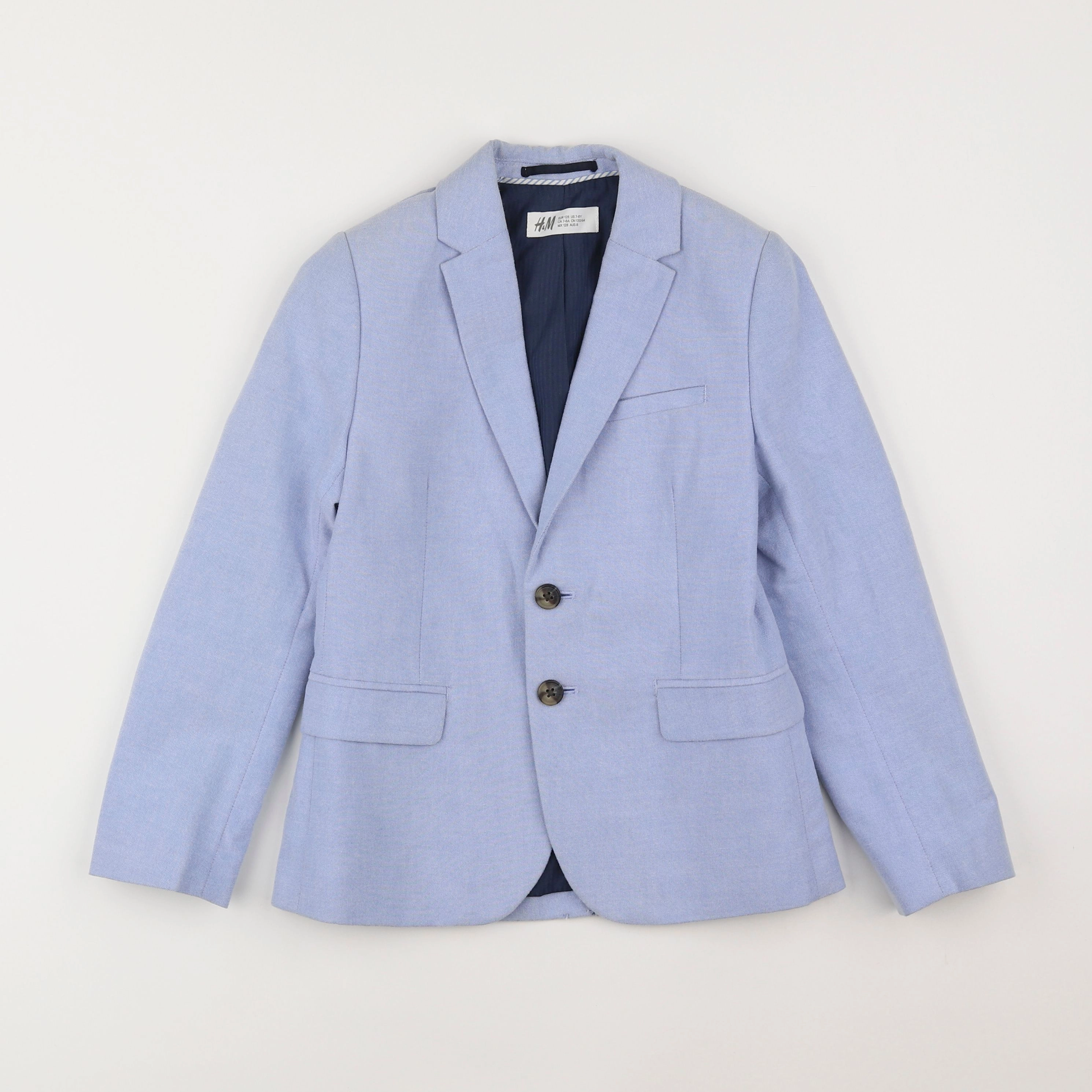 H&M - veste bleu - 7/8 ans