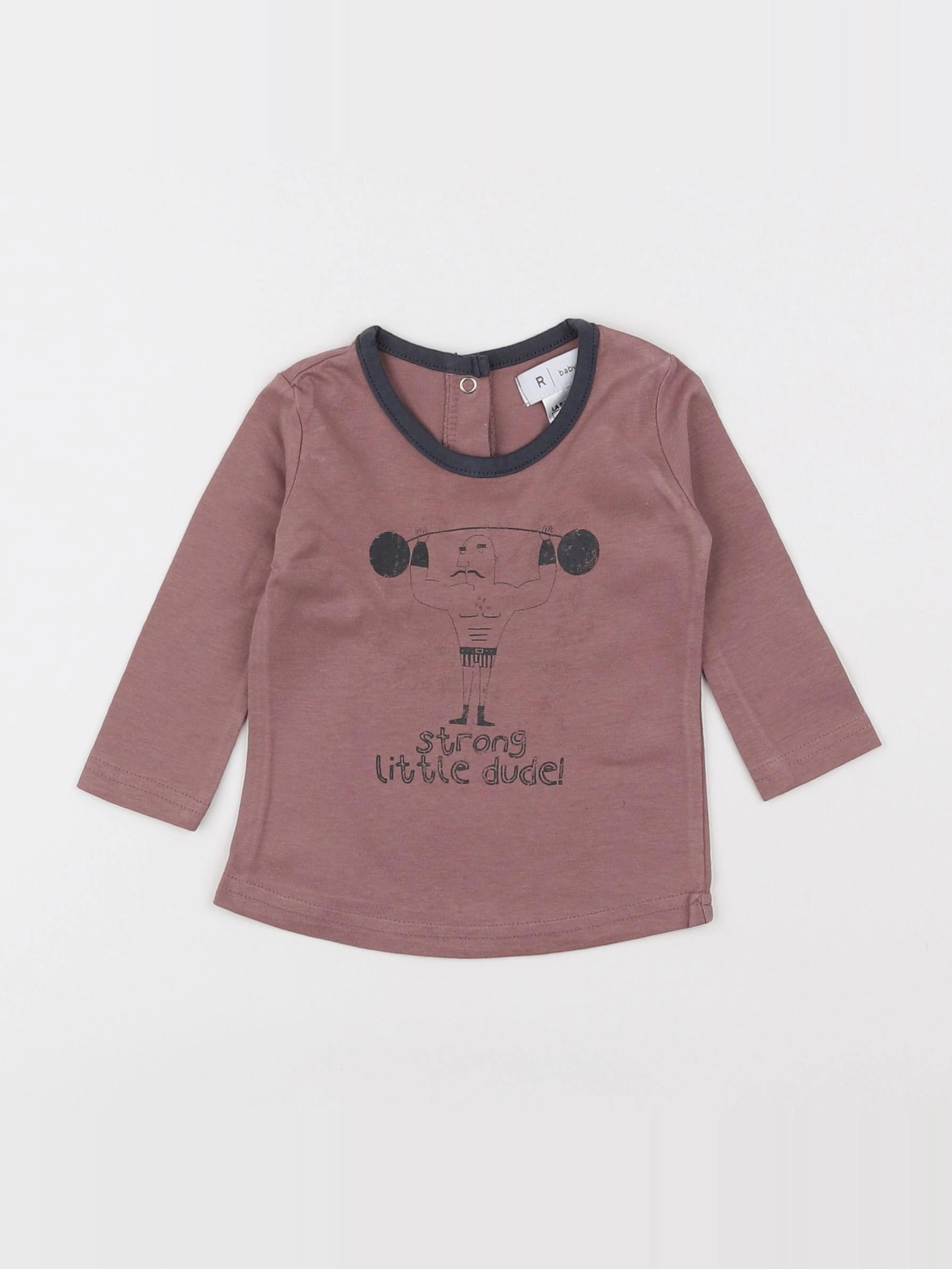 La Redoute - tee-shirt marron - 3 mois