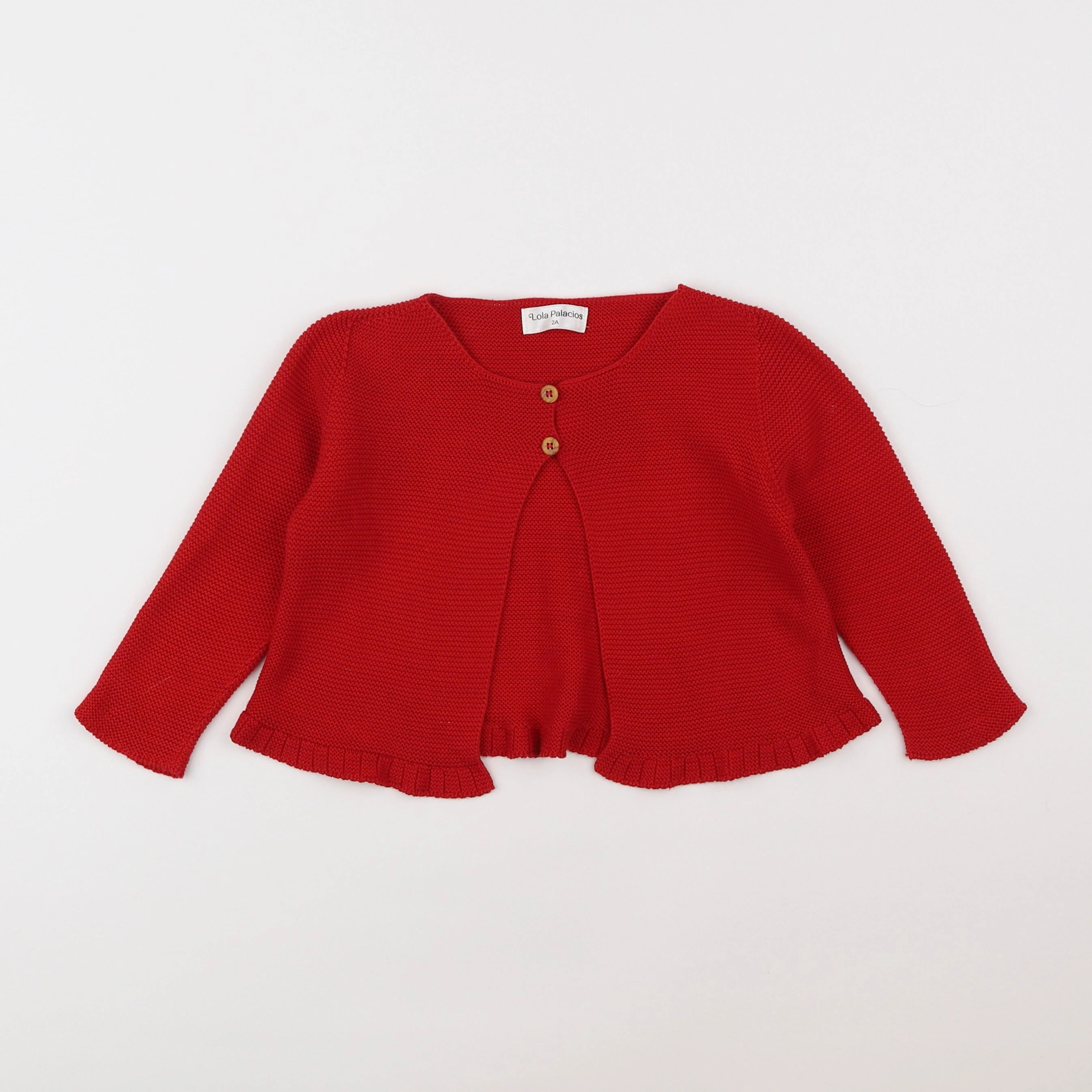 Lola Palacios - gilet rouge - 2 ans