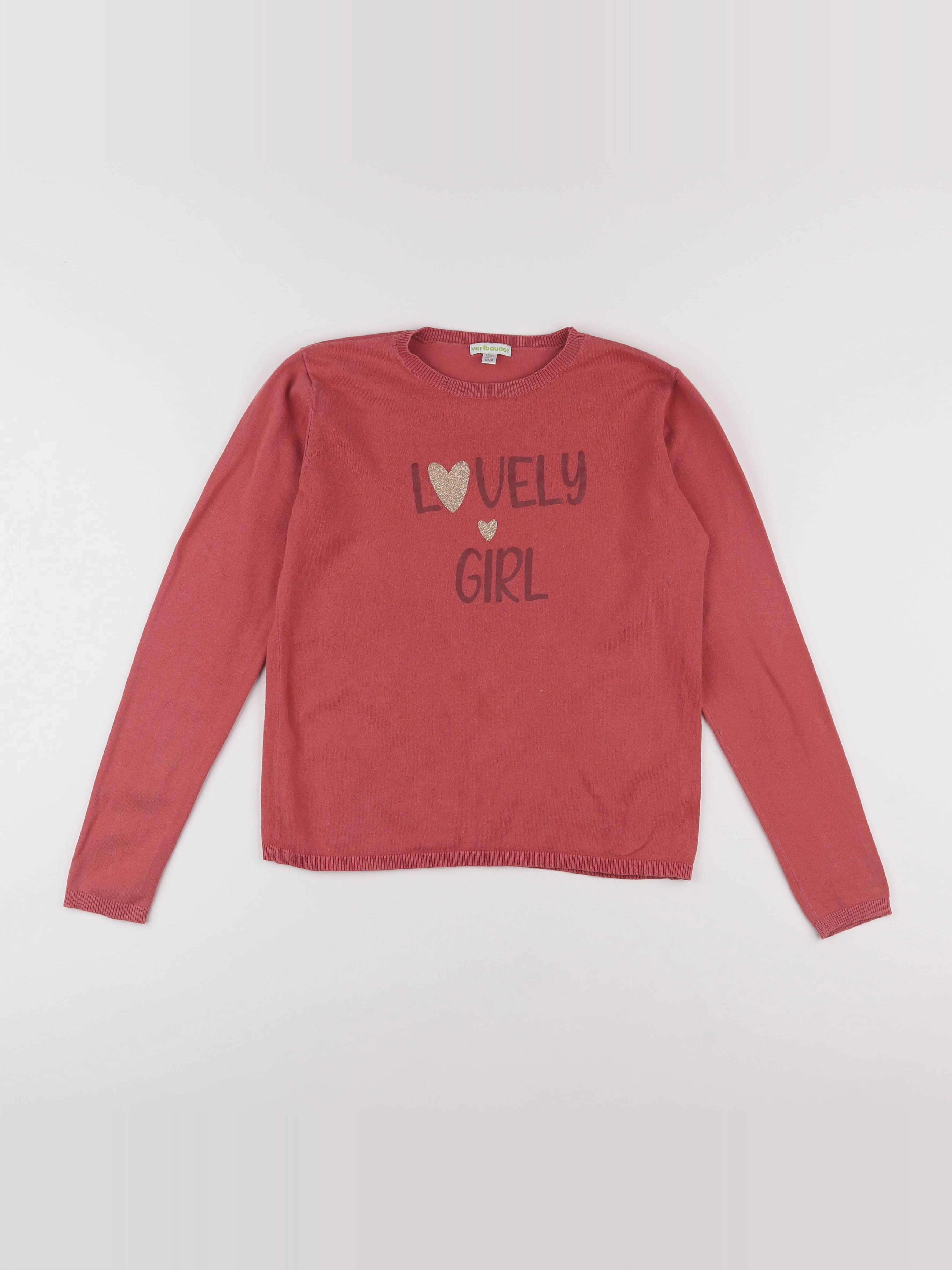 Vertbaudet - pull rose - 12 ans