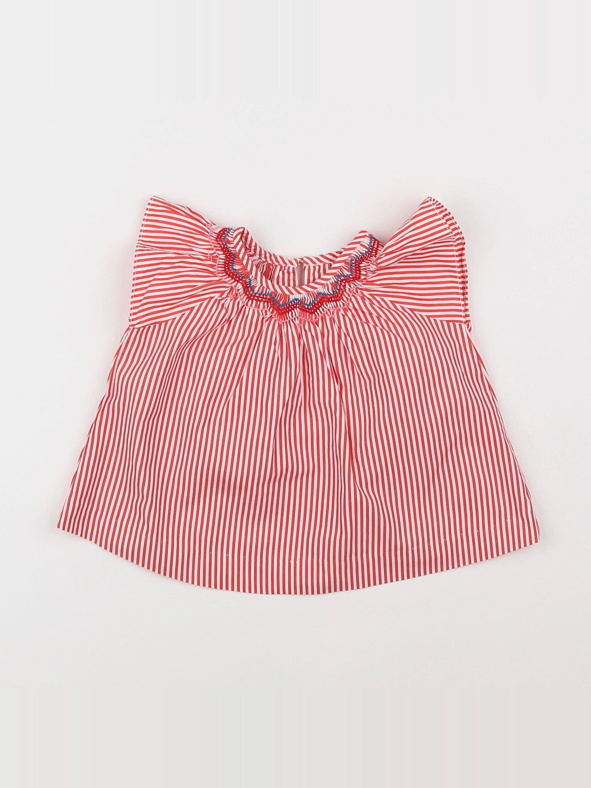 Jacadi - blouse rouge - 6 mois