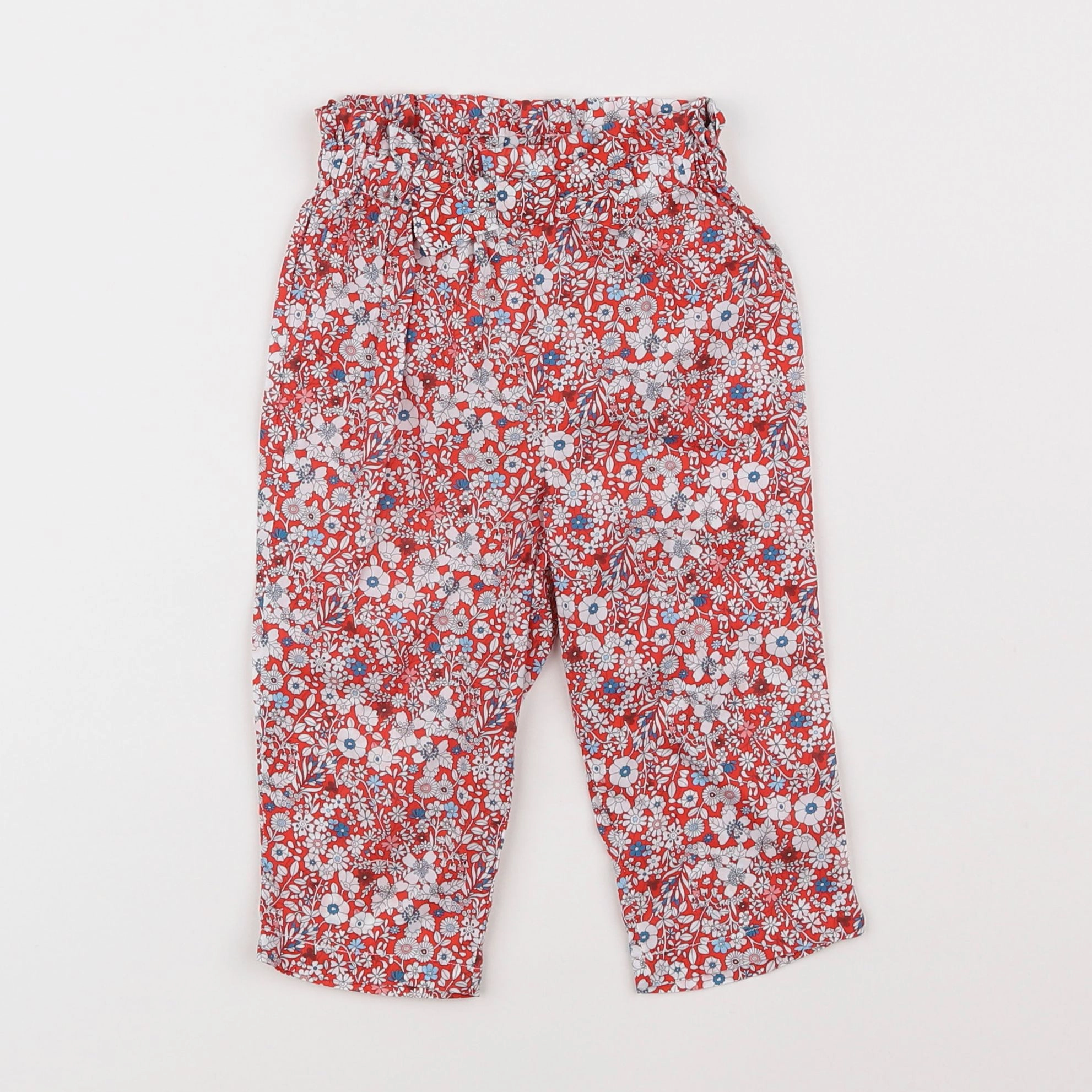 Jacadi - pantalon liberty rouge - 12 mois