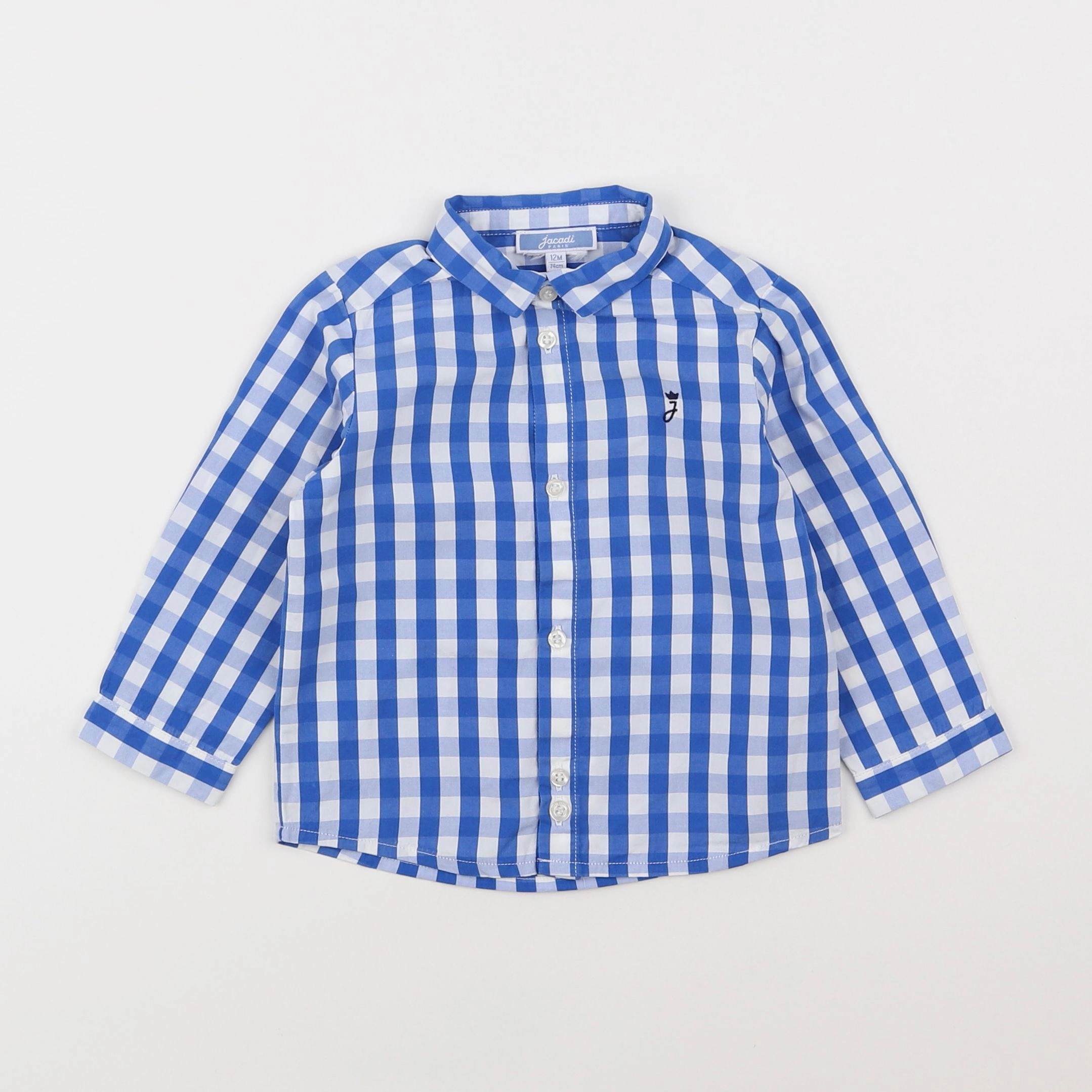 Jacadi - chemise bleu - 12 mois