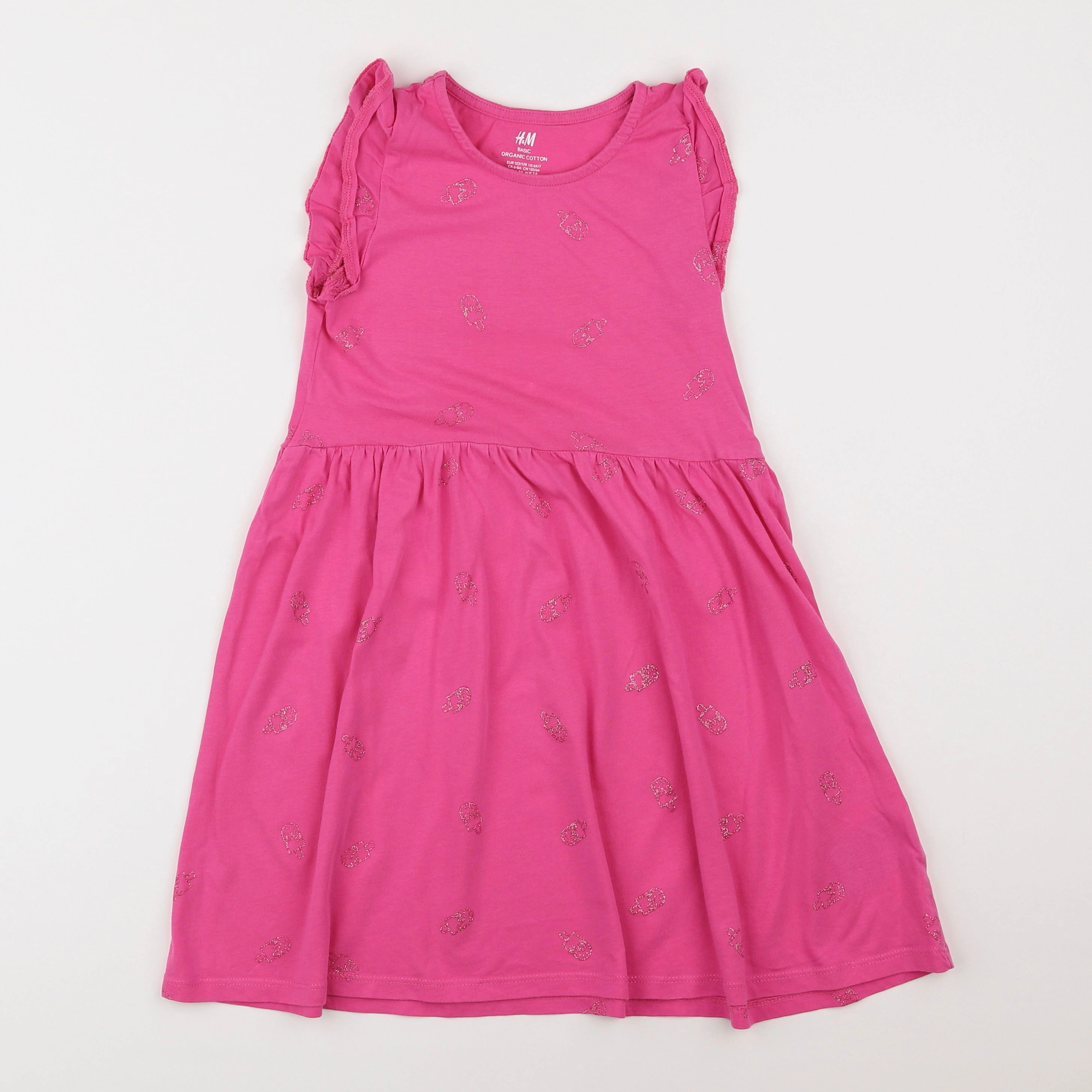 H&M - robe rose - 6/7 ans