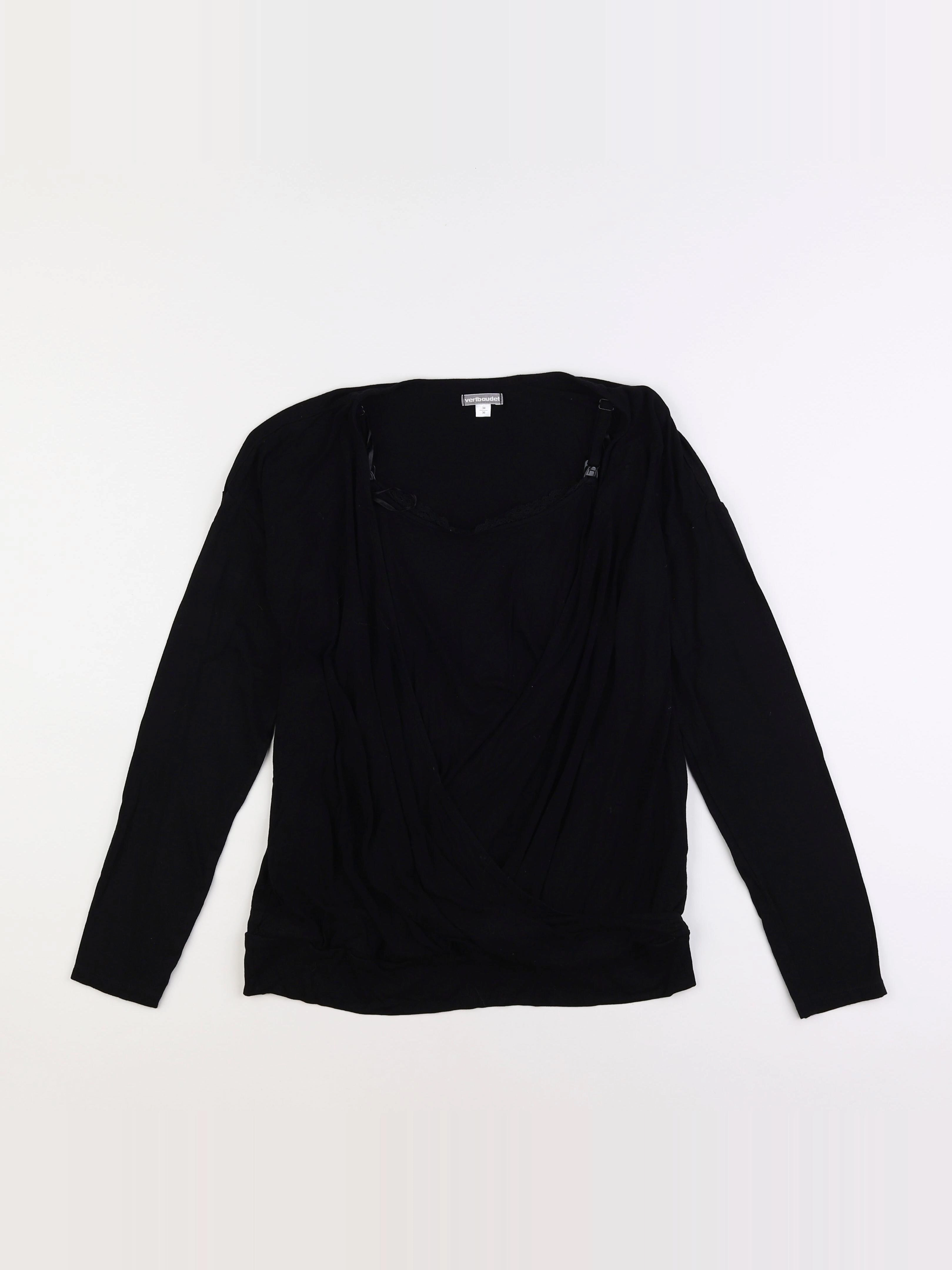 Vertbaudet - tee-shirt grossesse noir - 34 à 36