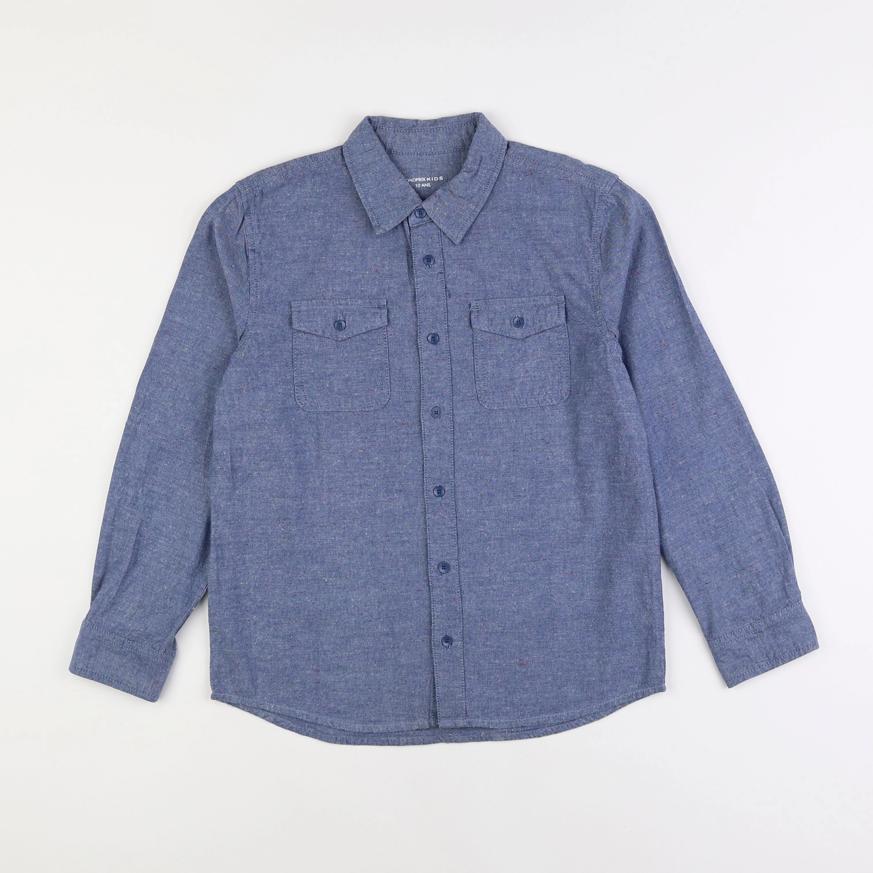 Monoprix - chemise bleu - 10 ans