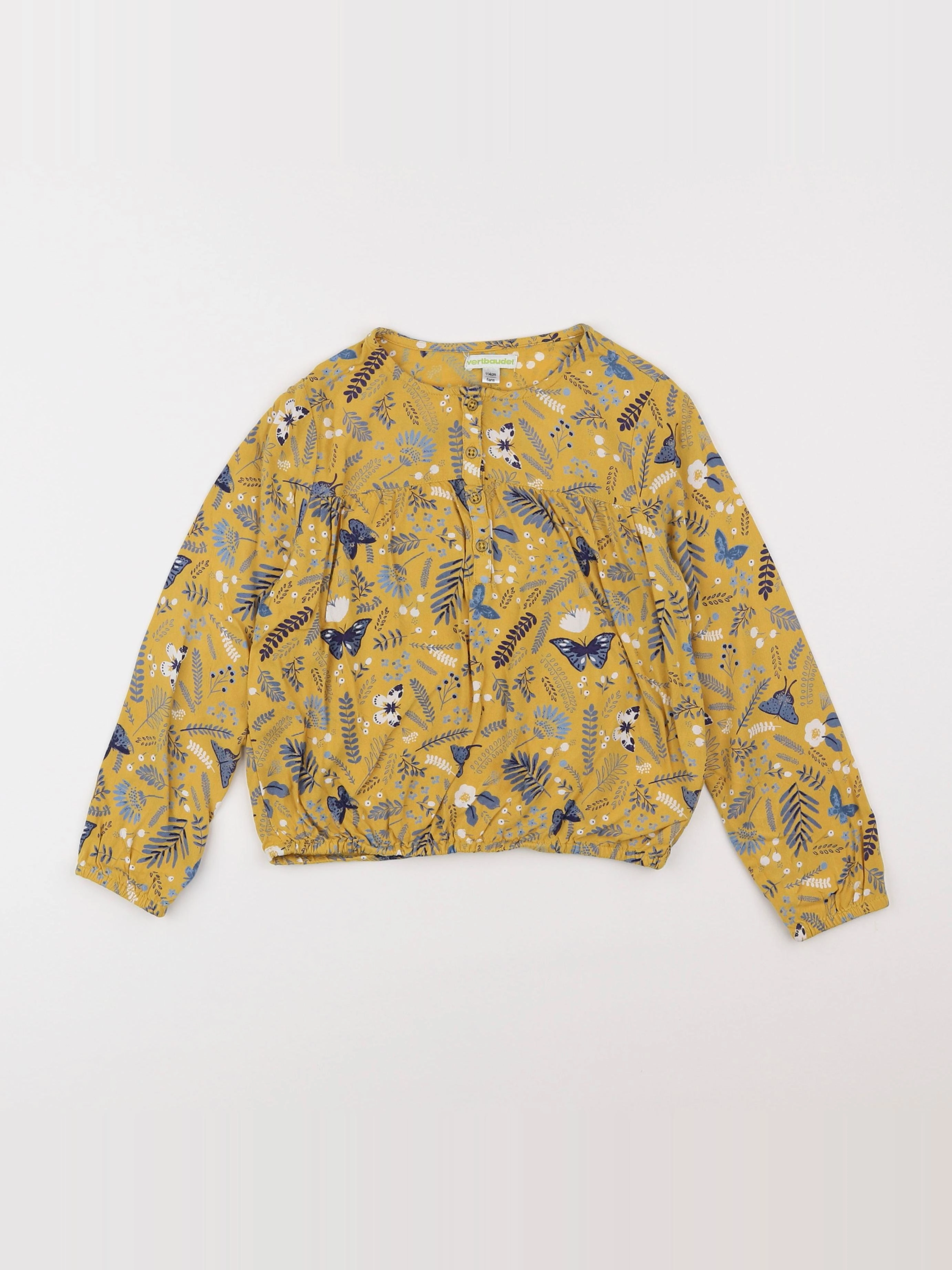 Vertbaudet - blouse jaune - 6 ans