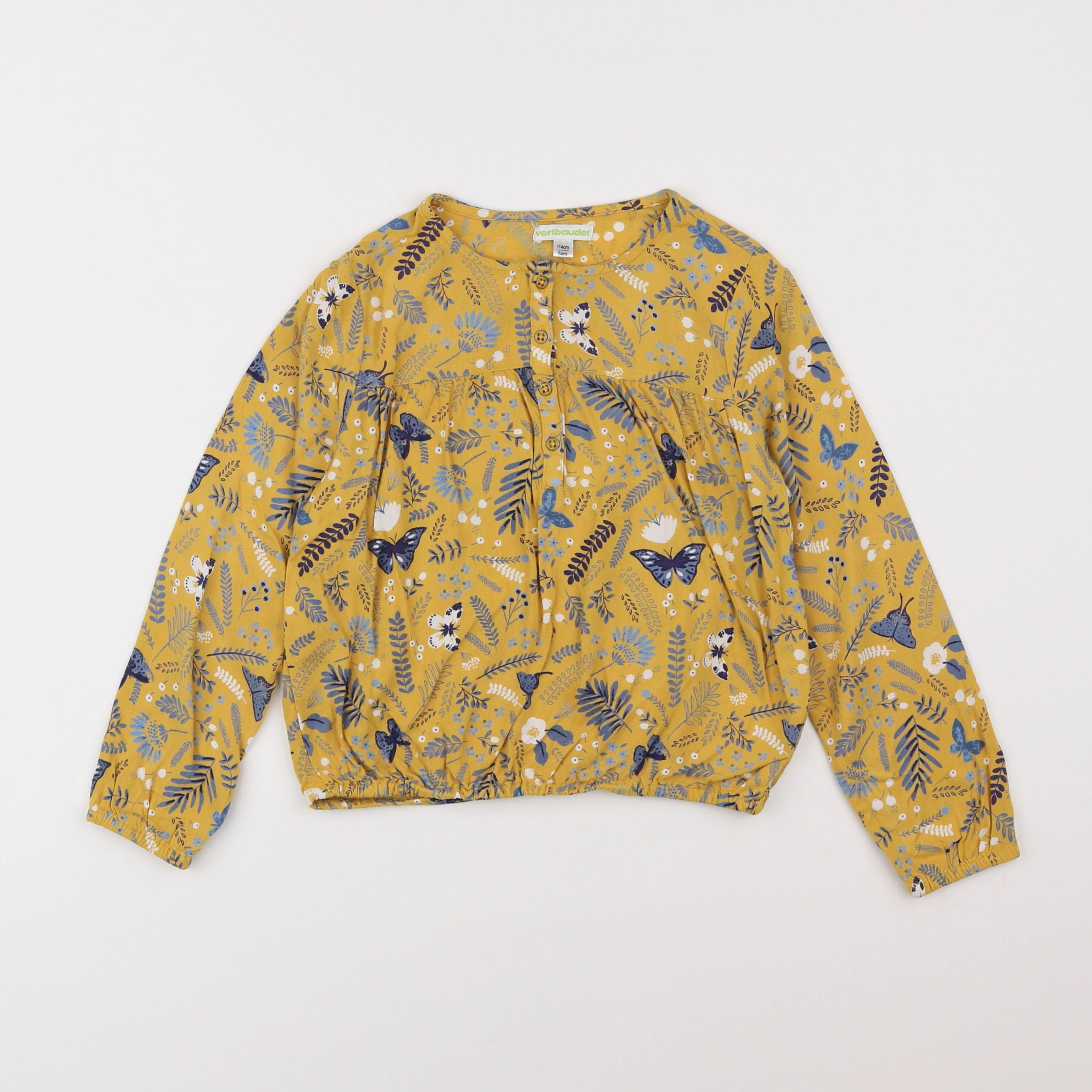 Vertbaudet - blouse jaune - 6 ans