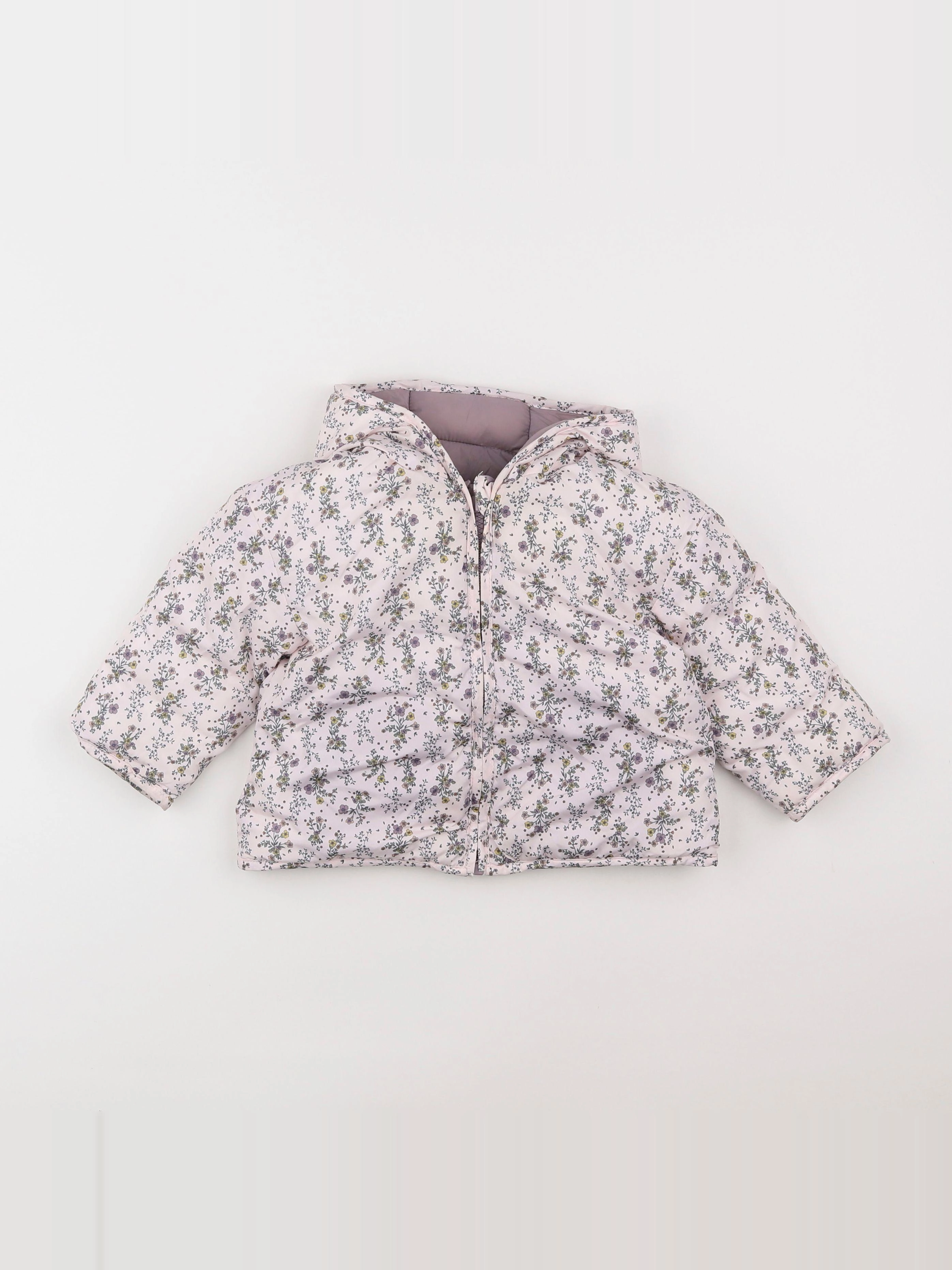 Vertbaudet - doudoune rose, violet - 12/18 mois