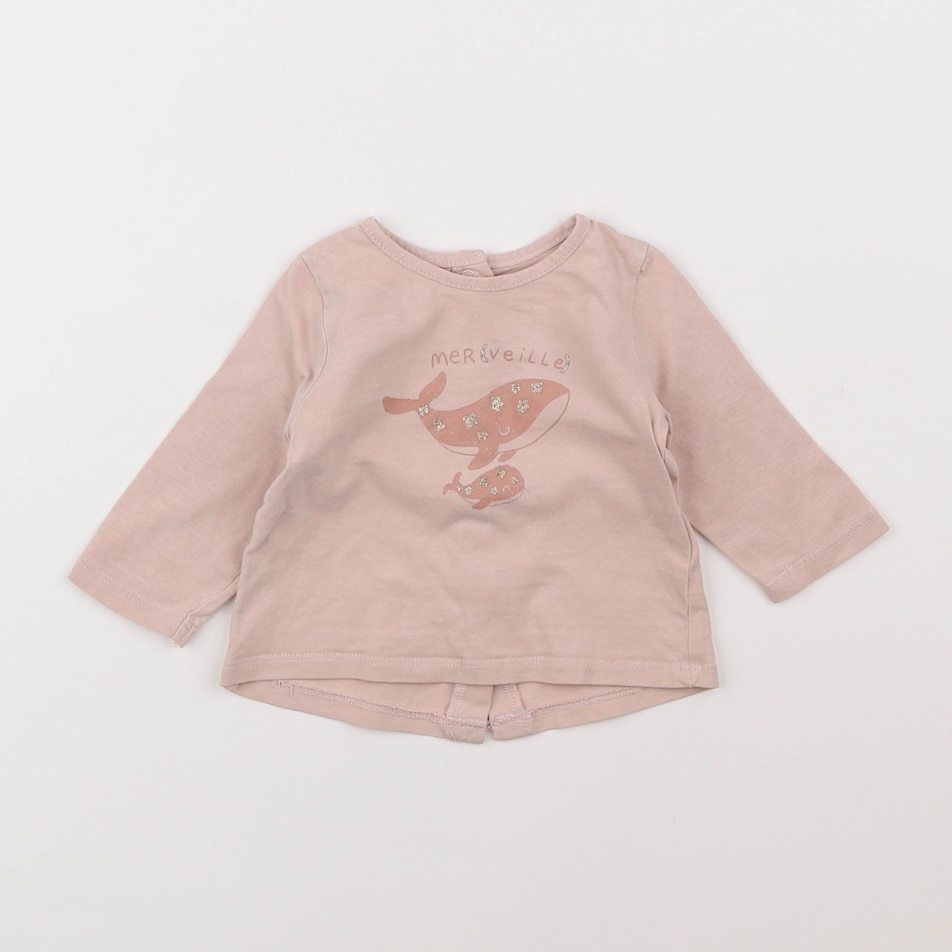 Vertbaudet - tee-shirt rose - 3 mois