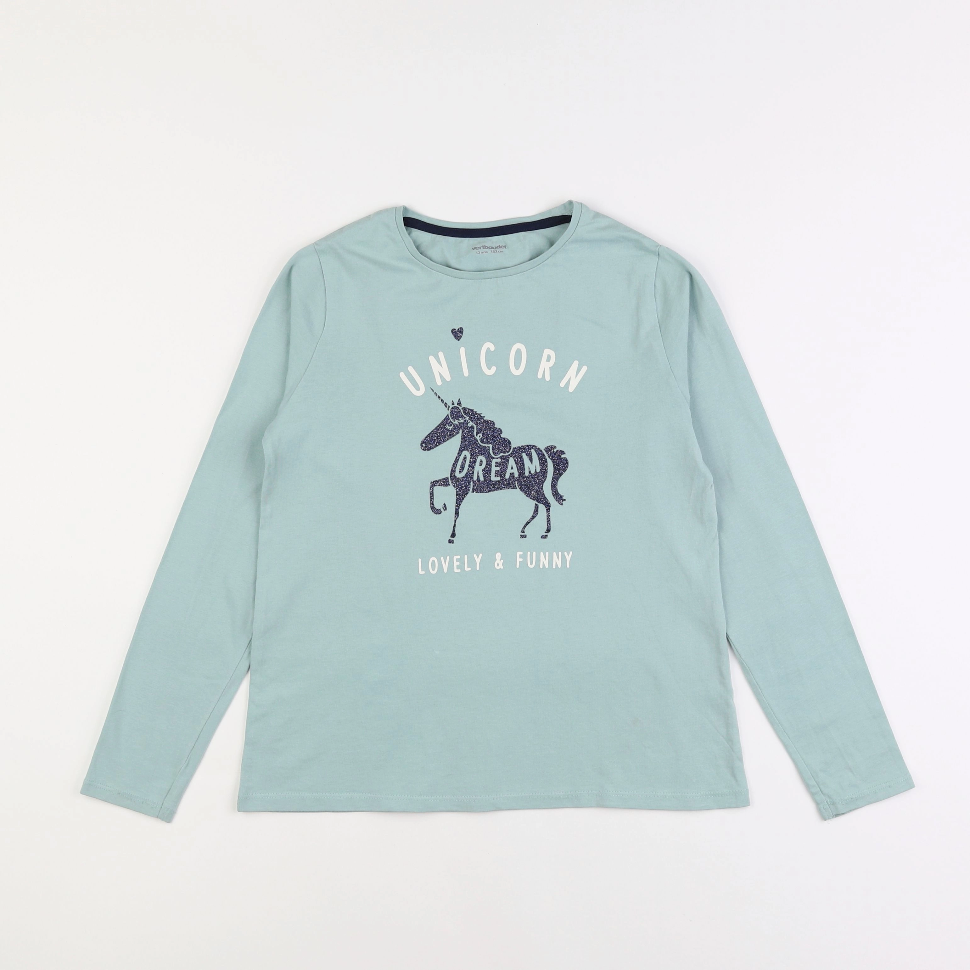 Vertbaudet - tee-shirt bleu - 12 ans