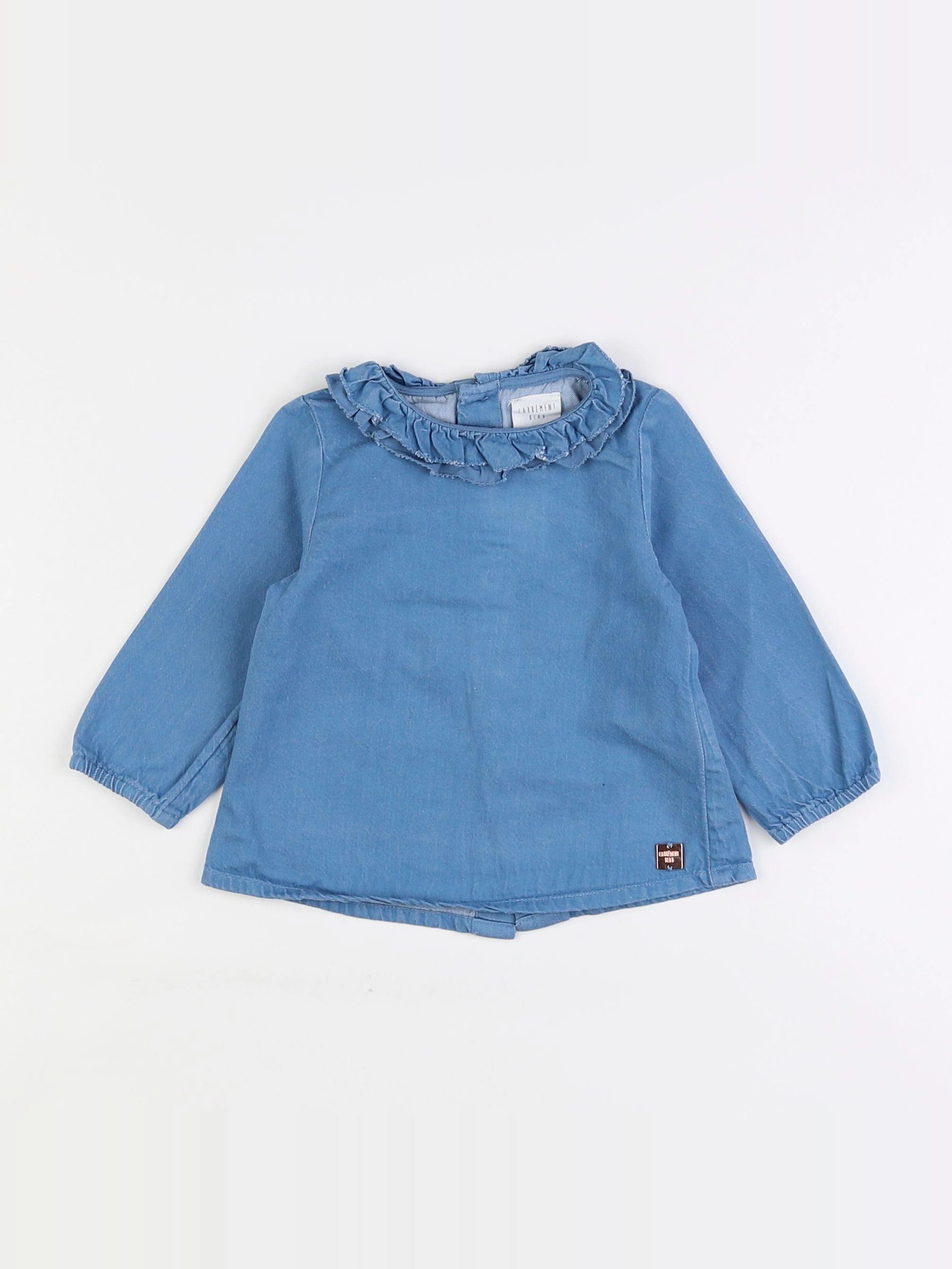 Carrément Beau - blouse bleu - 12 mois