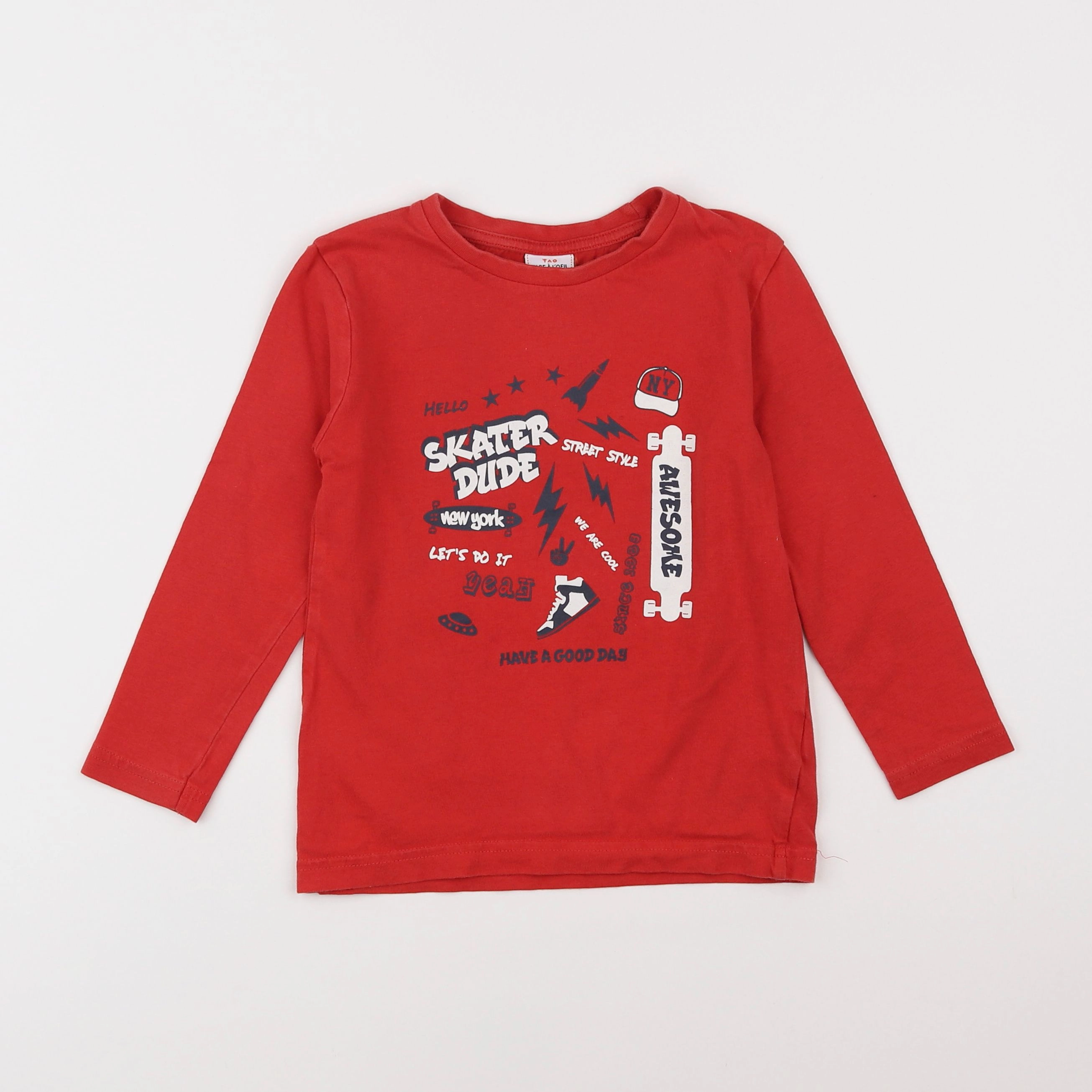 Tape à l'oeil - tee-shirt rouge - 4 ans