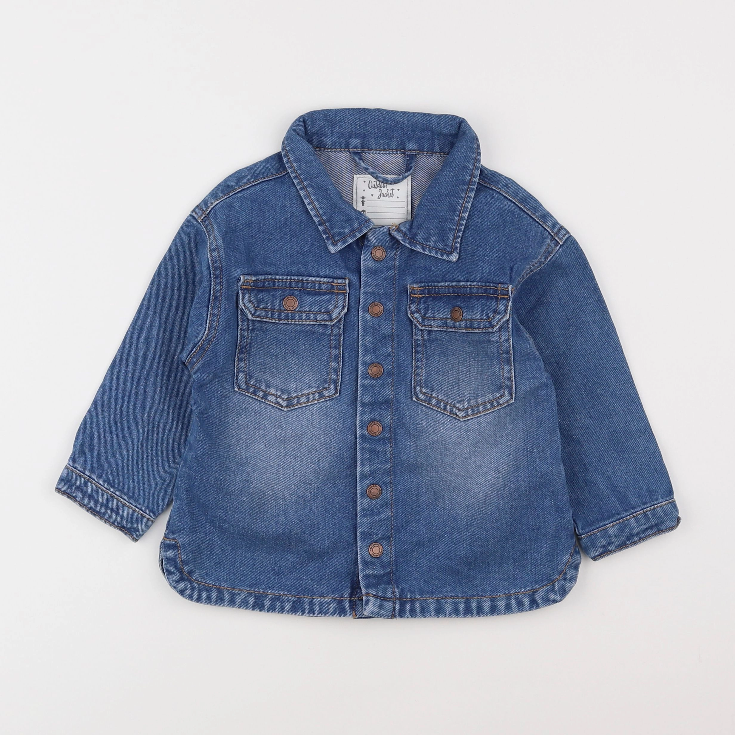 Vertbaudet - chemise bleu - 2 ans