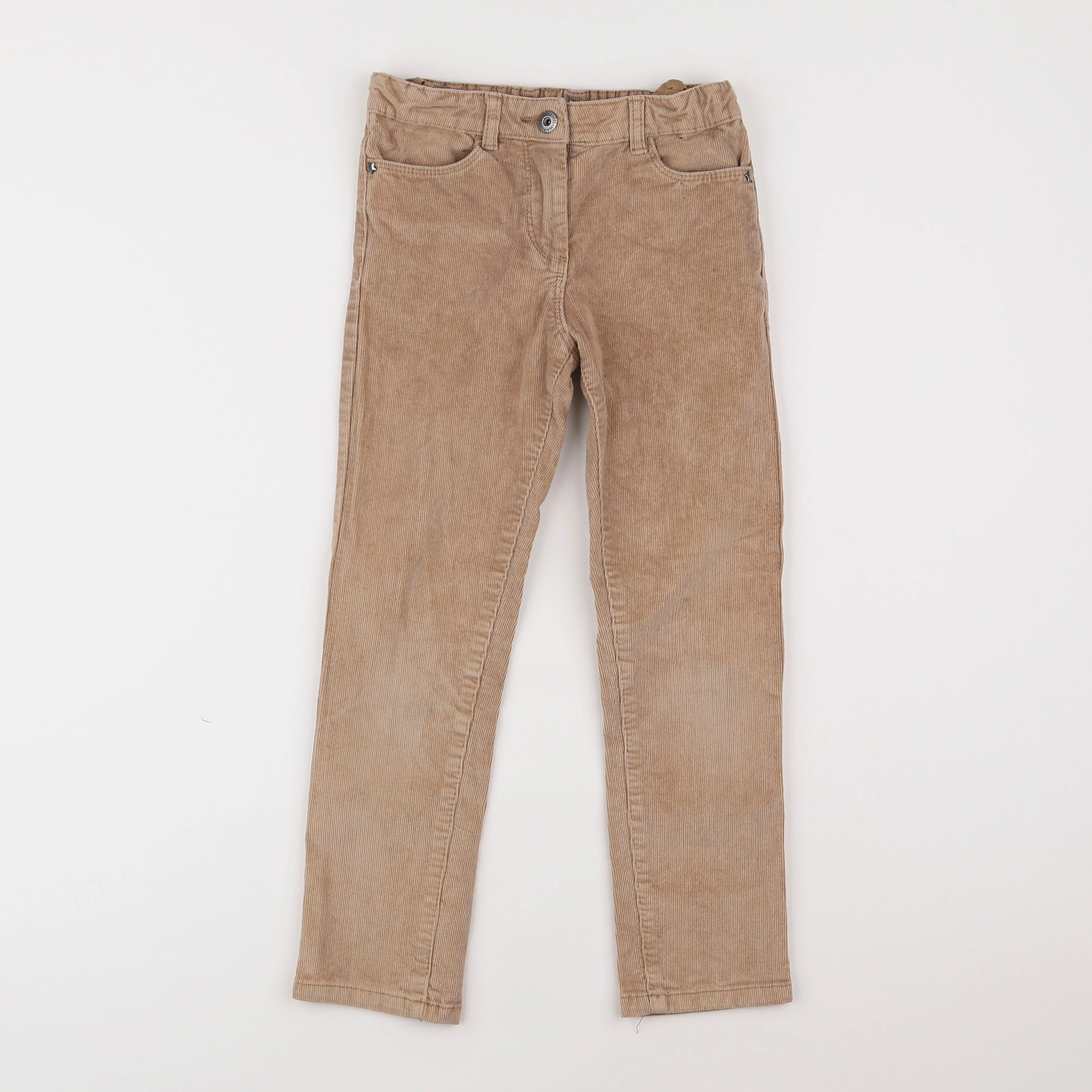 Vertbaudet - pantalon beige - 7 ans