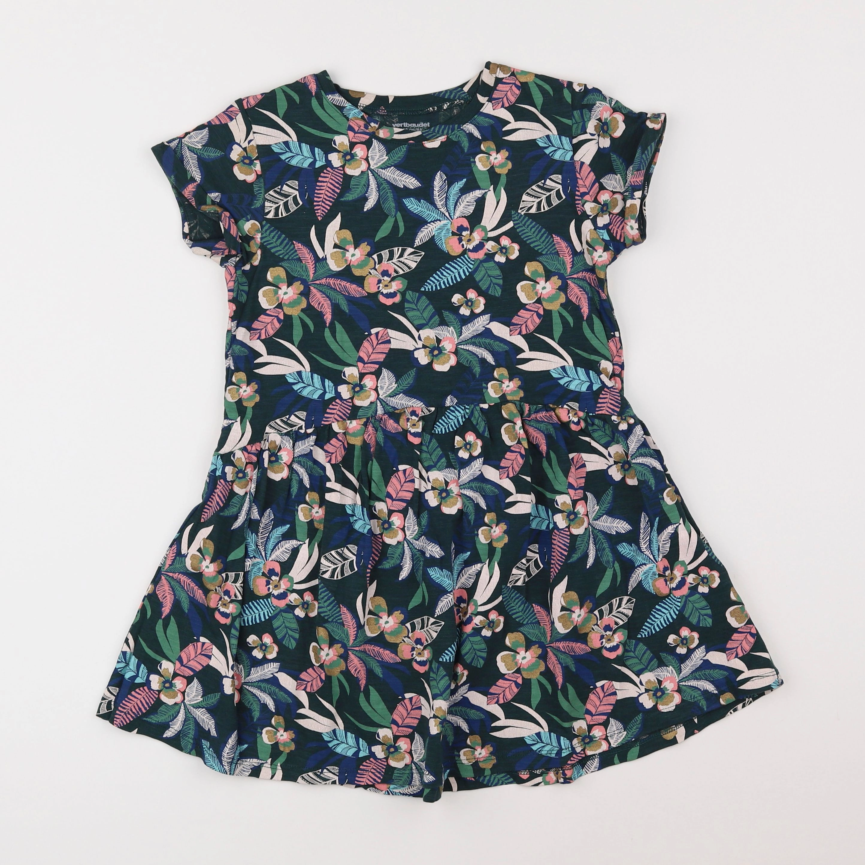 Vertbaudet - robe multicolore - 8 ans