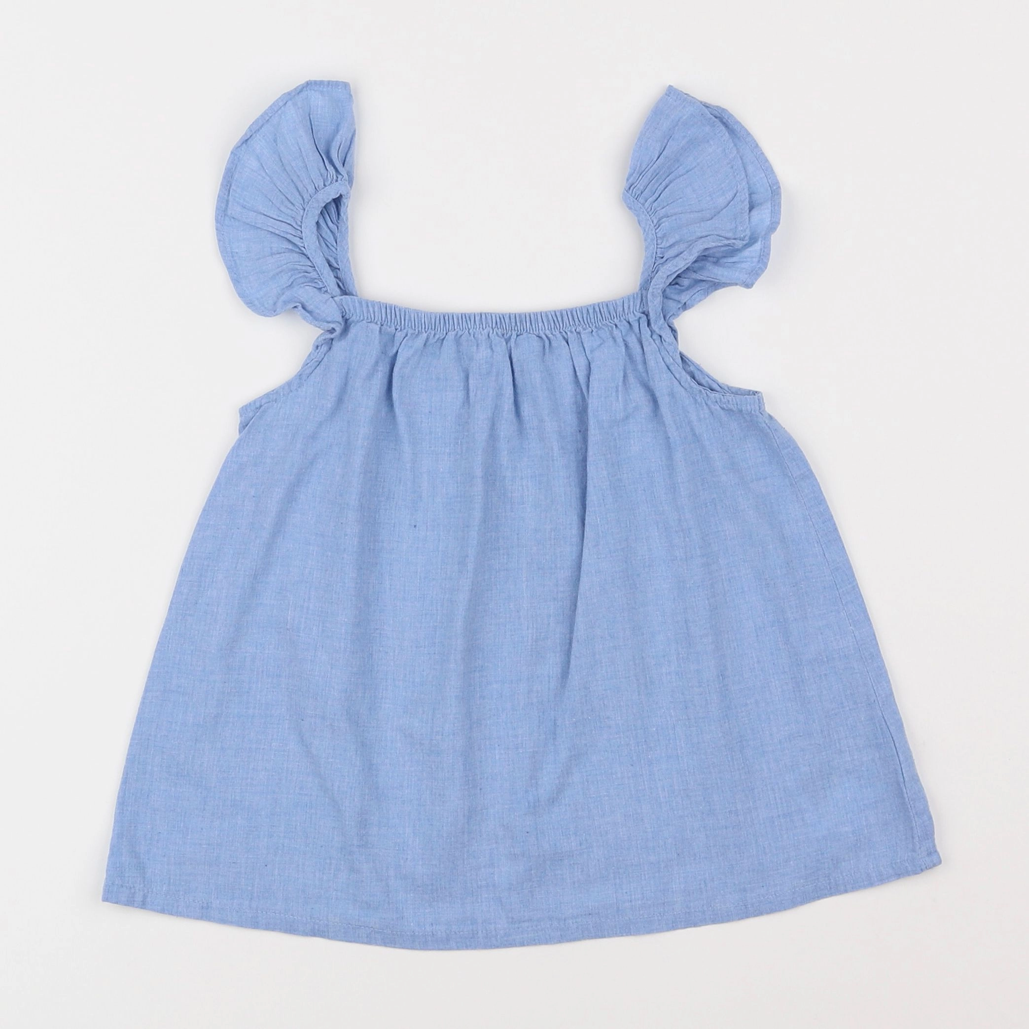 H&M - blouse bleu - 2/3 ans