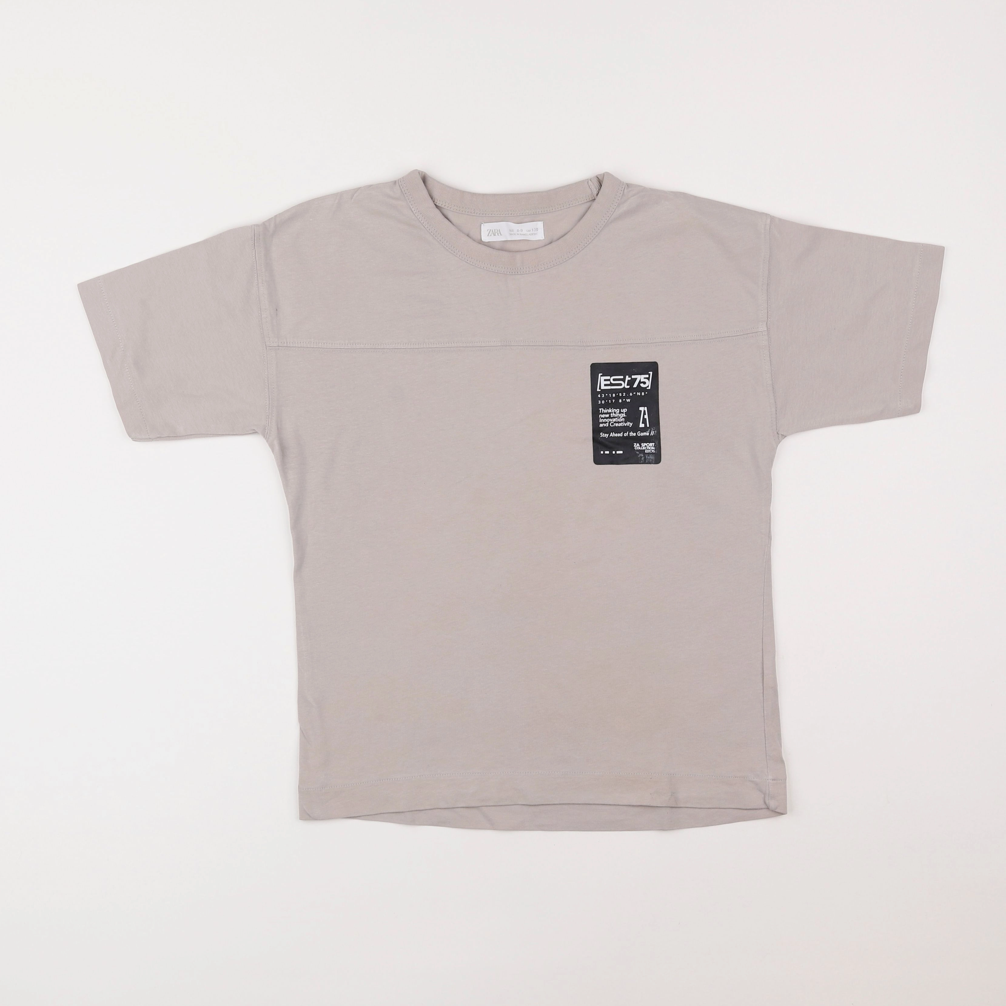 Zara - tee-shirt beige - 8/9 ans