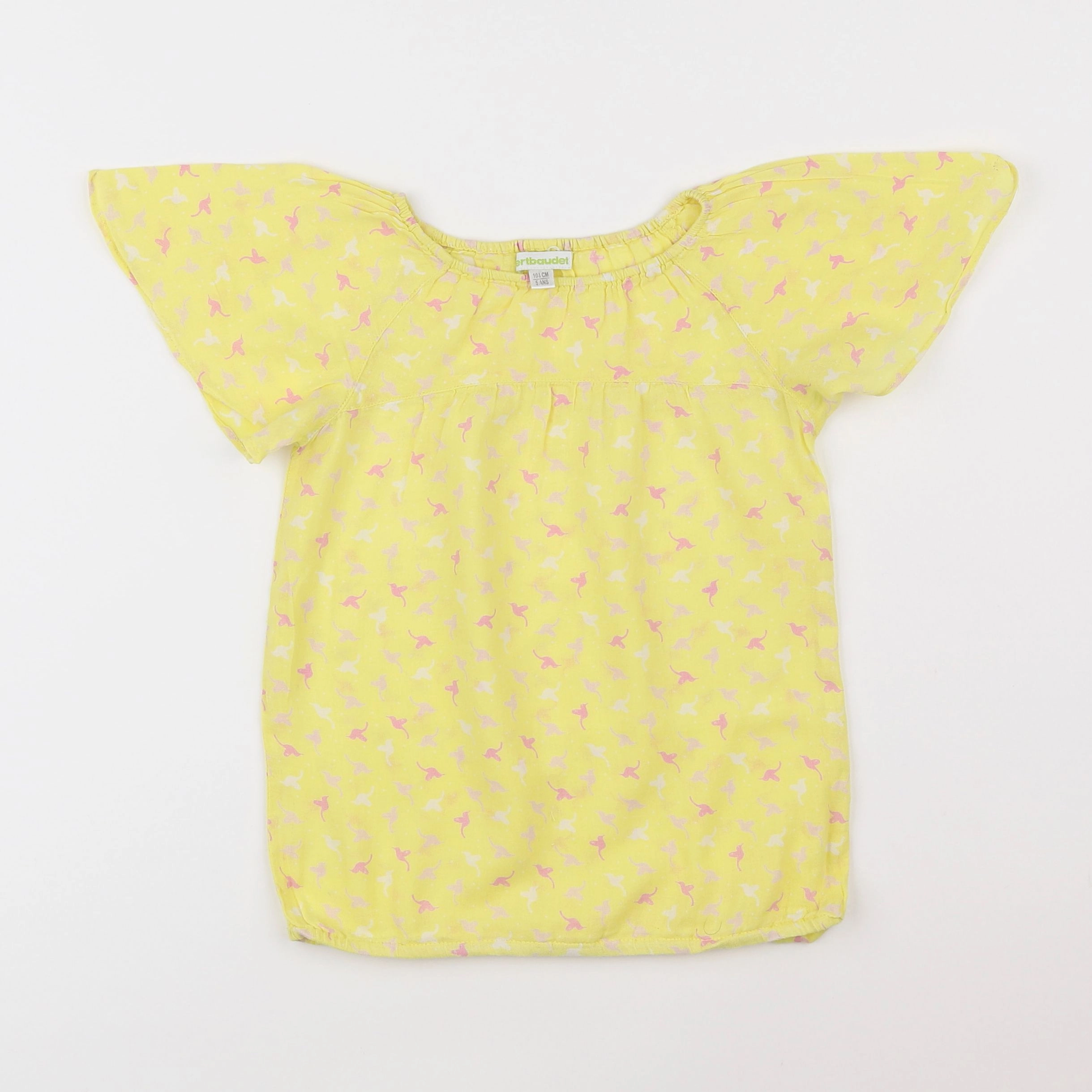 Vertbaudet - blouse jaune - 5 ans