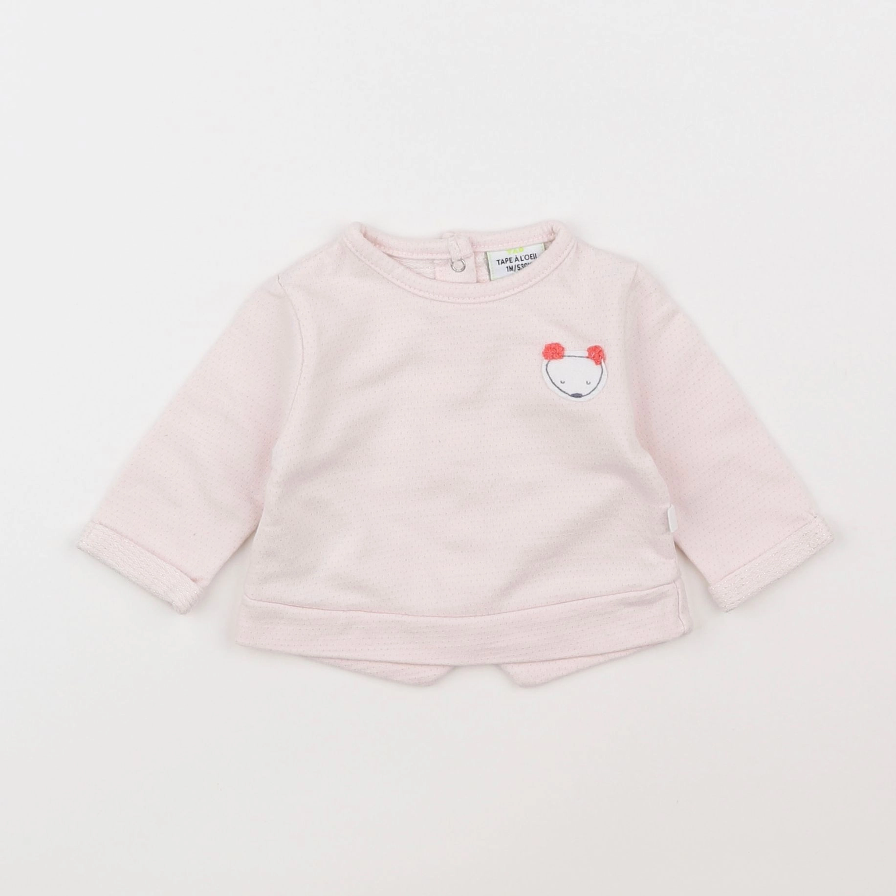 Tape à l'oeil - sweat rose - 1 mois