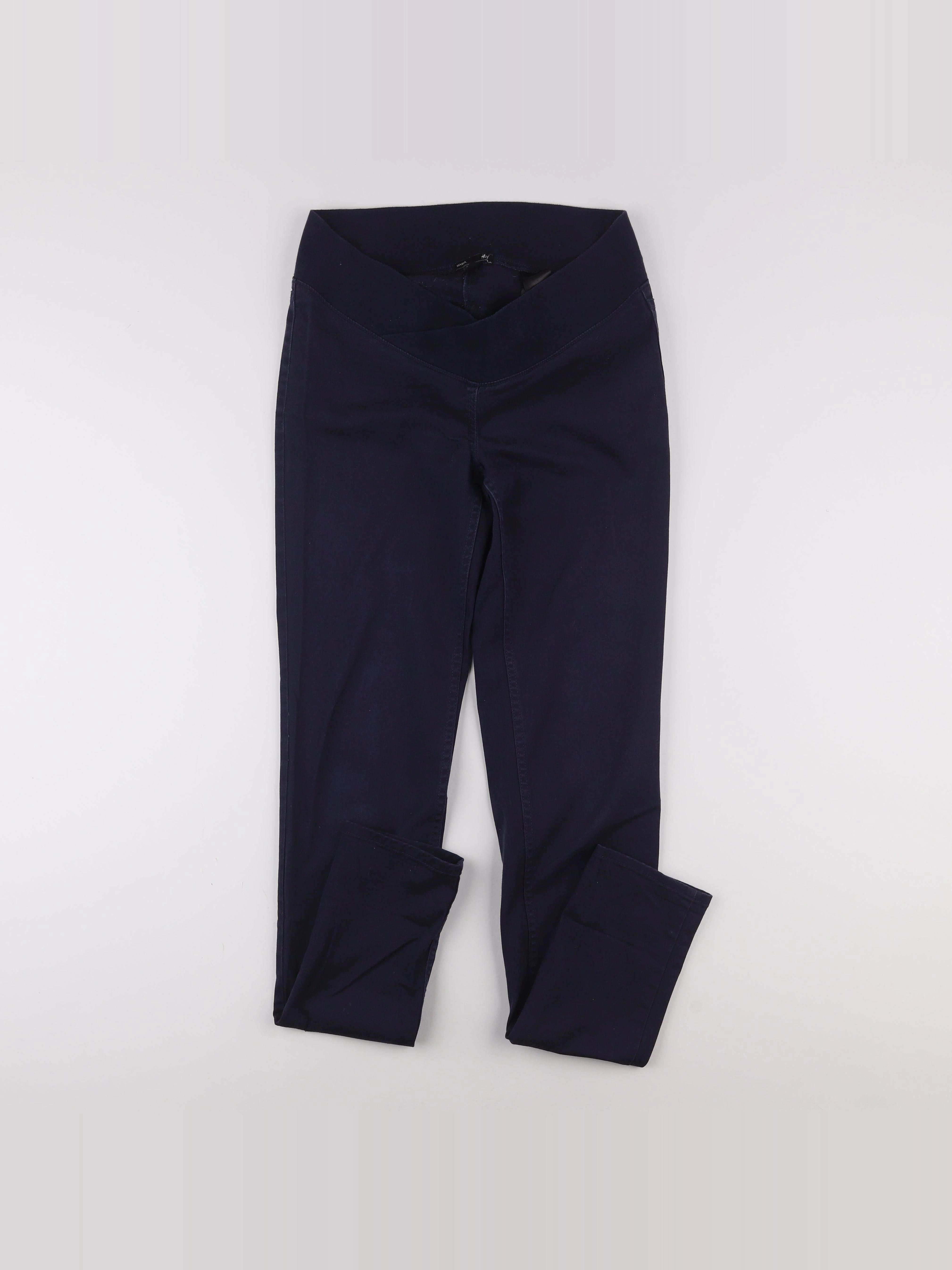 H&M - pantalon grossesse bleu - 38
