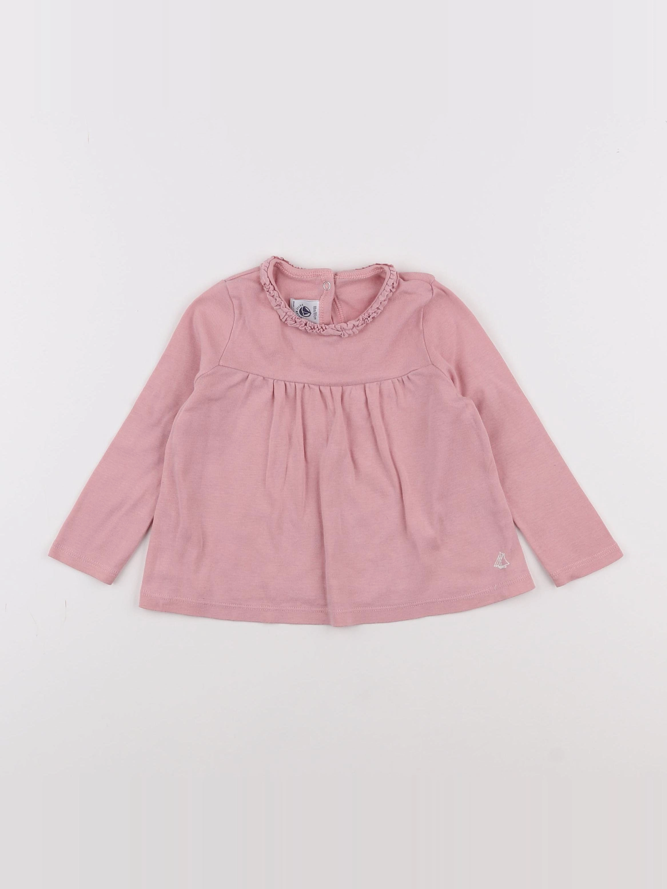 Petit Bateau - tee-shirt rose - 18 mois