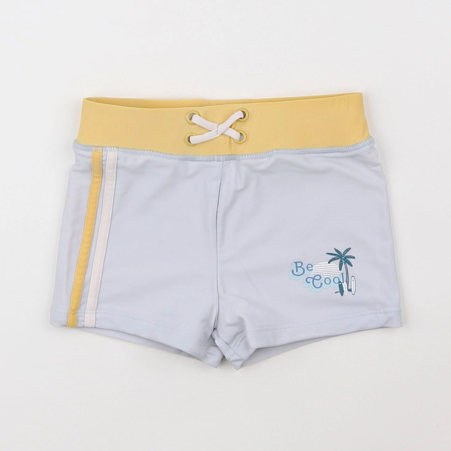 Vertbaudet - maillot de bain gris, jaune - 5 ans