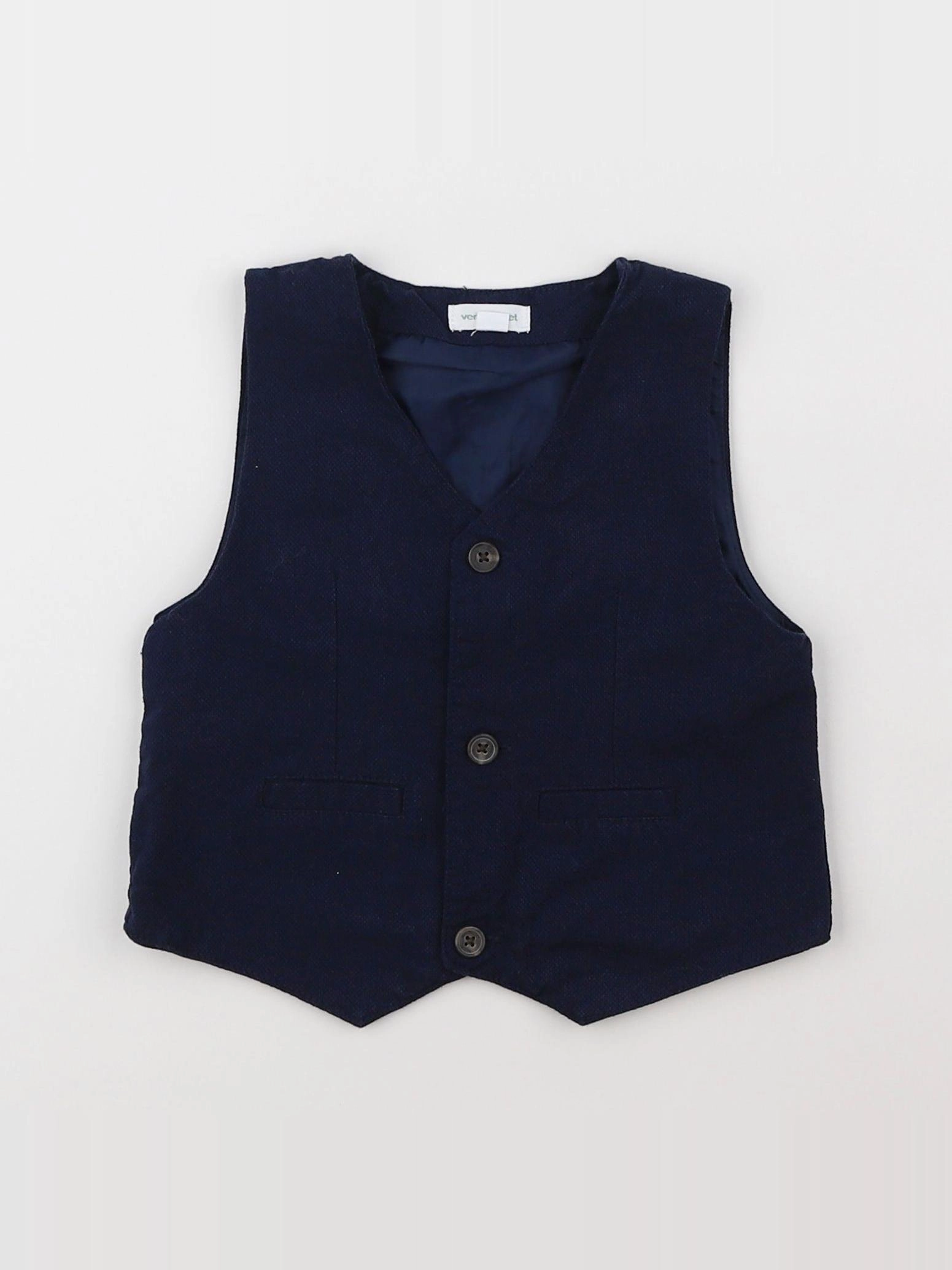 Vertbaudet - gilet bleu - 18 mois
