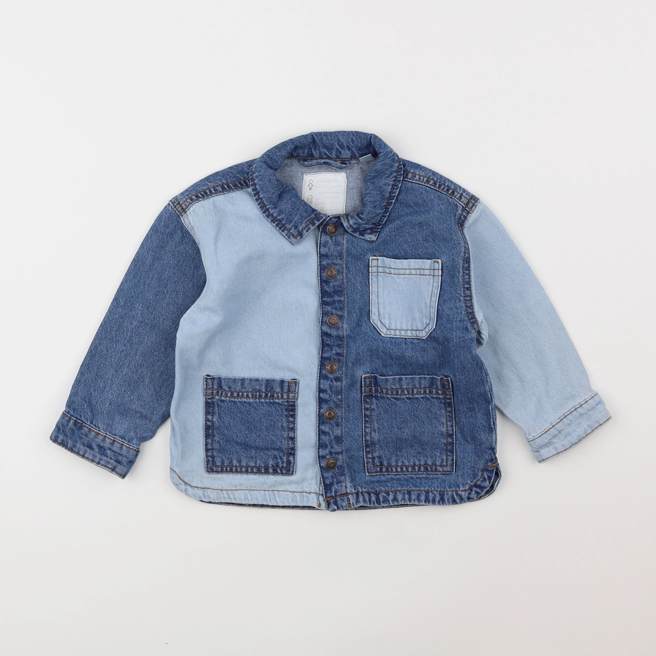 Vertbaudet - chemise bleu - 2 ans