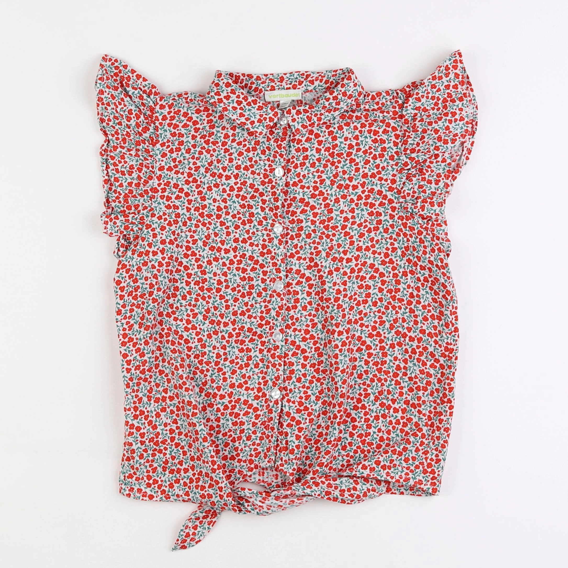 Vertbaudet - blouse rouge - 8 ans