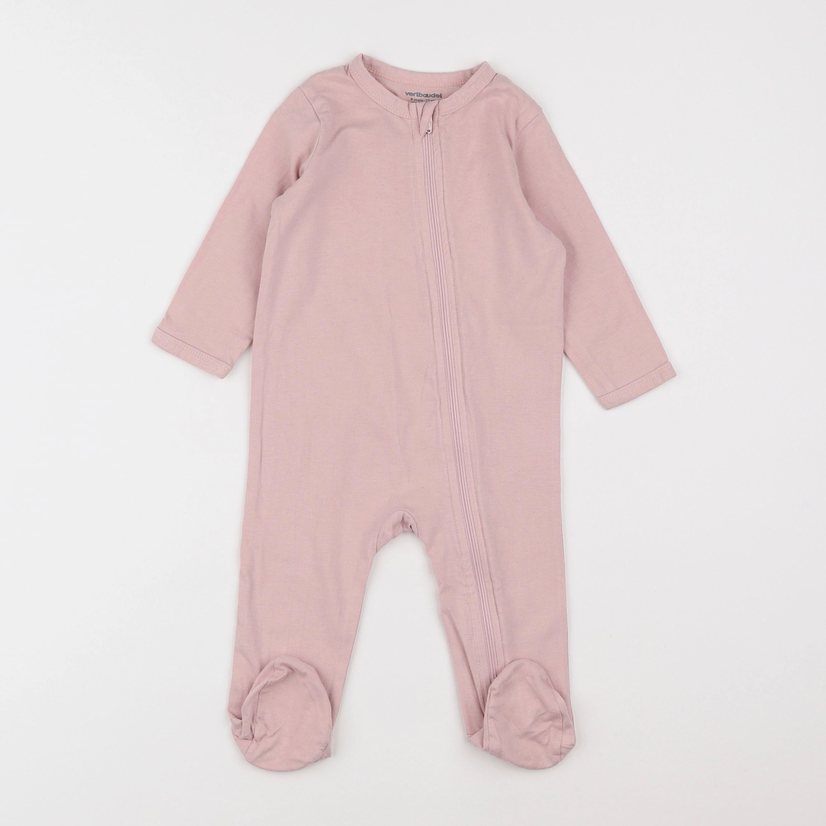 Vertbaudet - pyjama coton rose - 9 mois