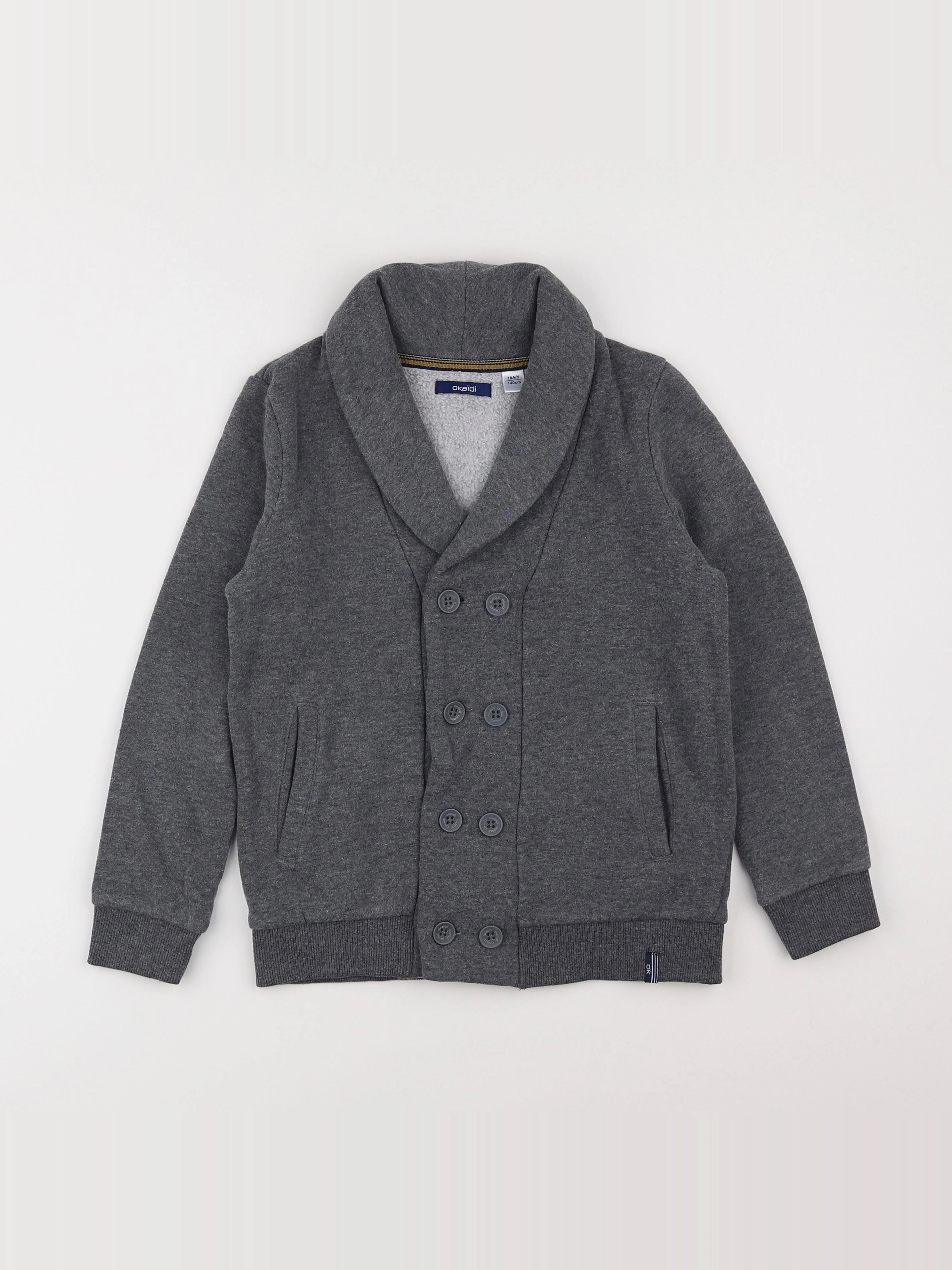 Okaidi - veste gris - 10 ans