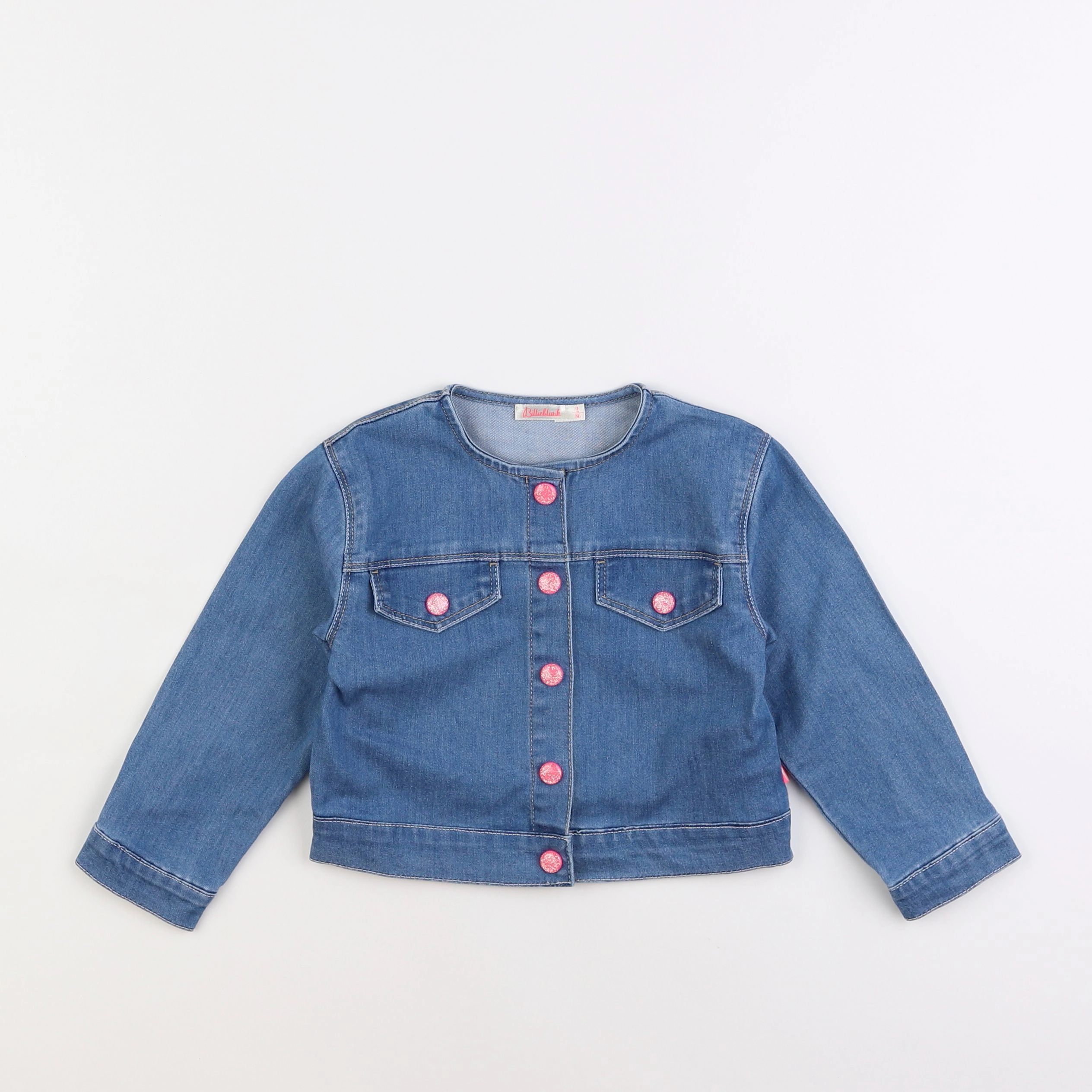 Billie Blush - veste imprimé au dos bleu - 2 ans