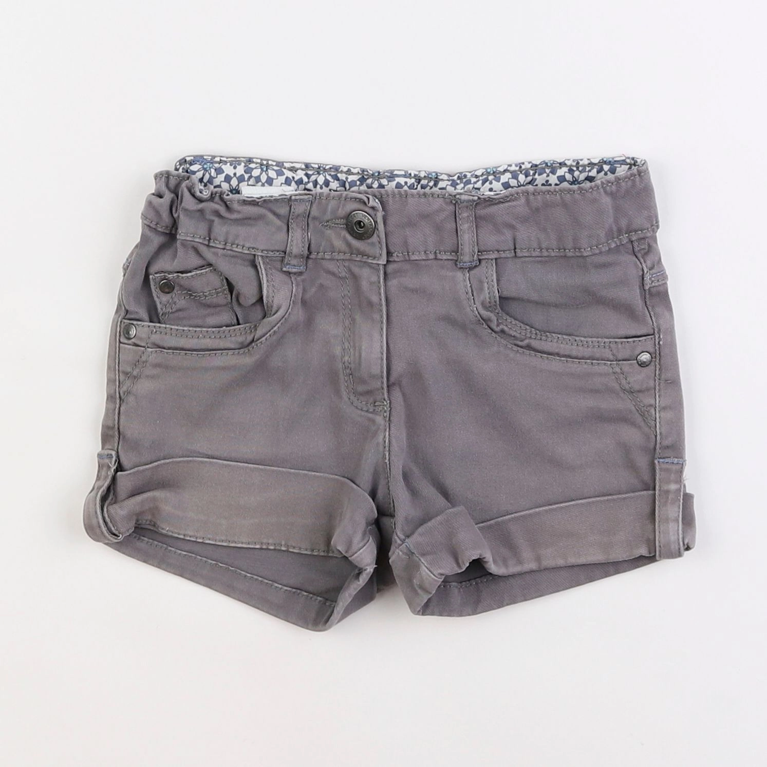 Vertbaudet - short gris - 7 ans