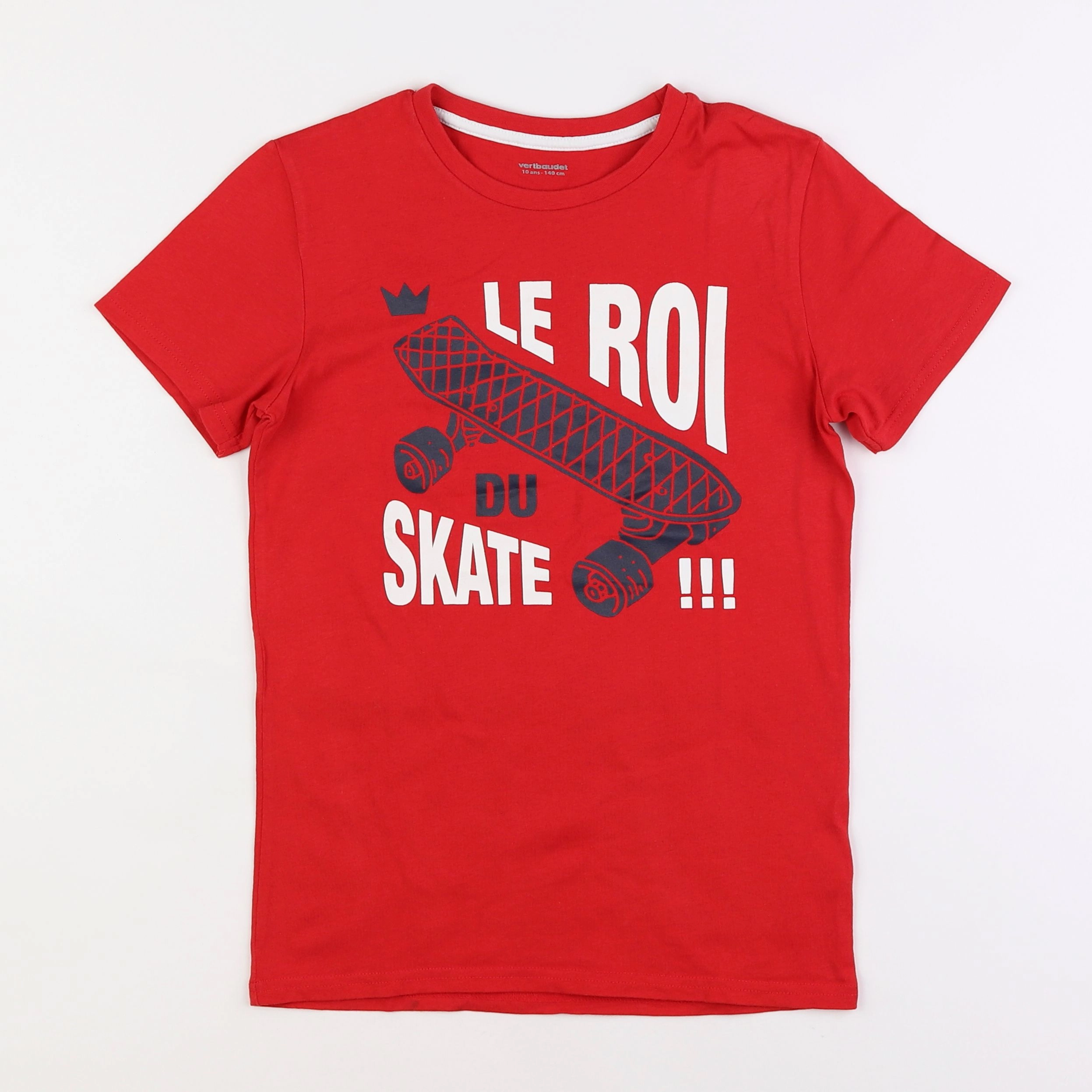 Vertbaudet - tee-shirt rouge - 10 ans