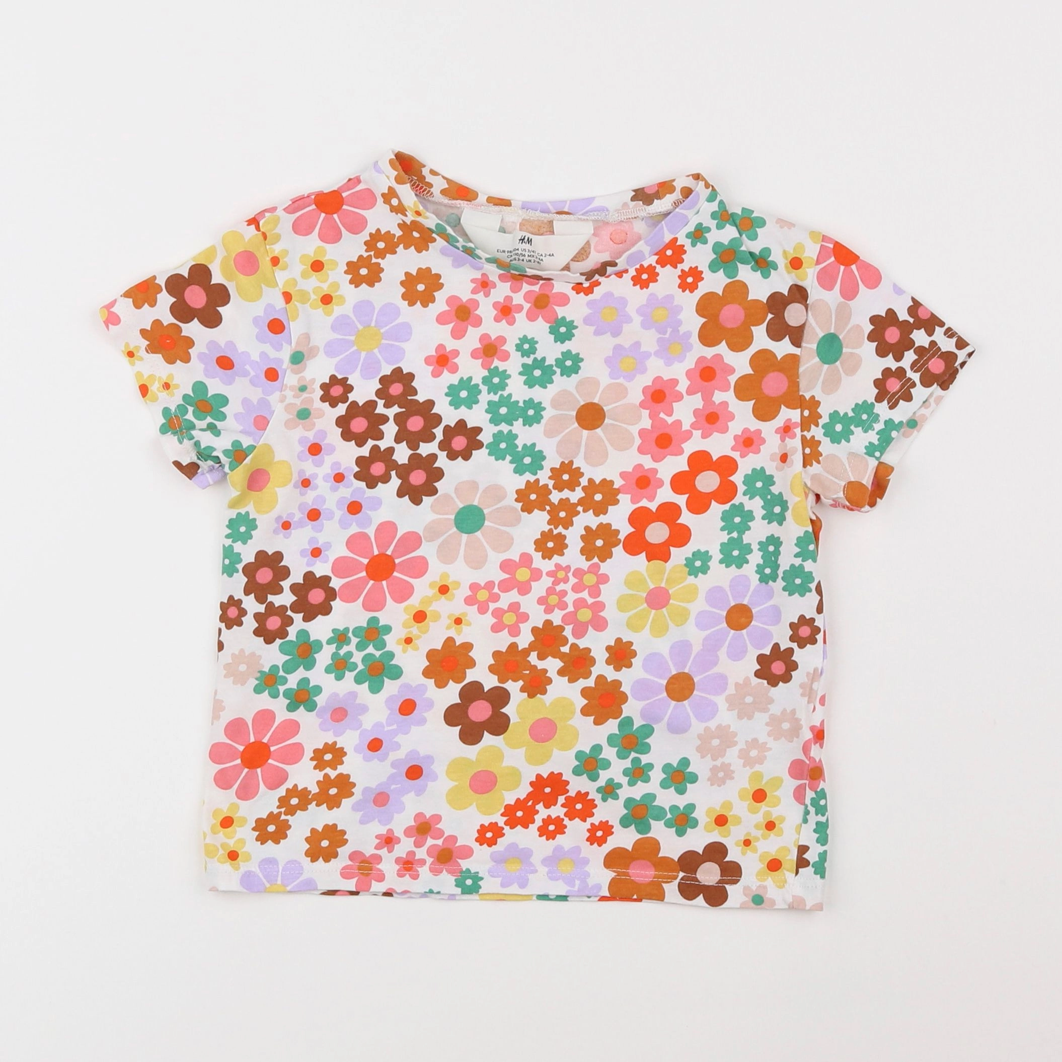 H&M - tee-shirt multicolore - 2/4 ans