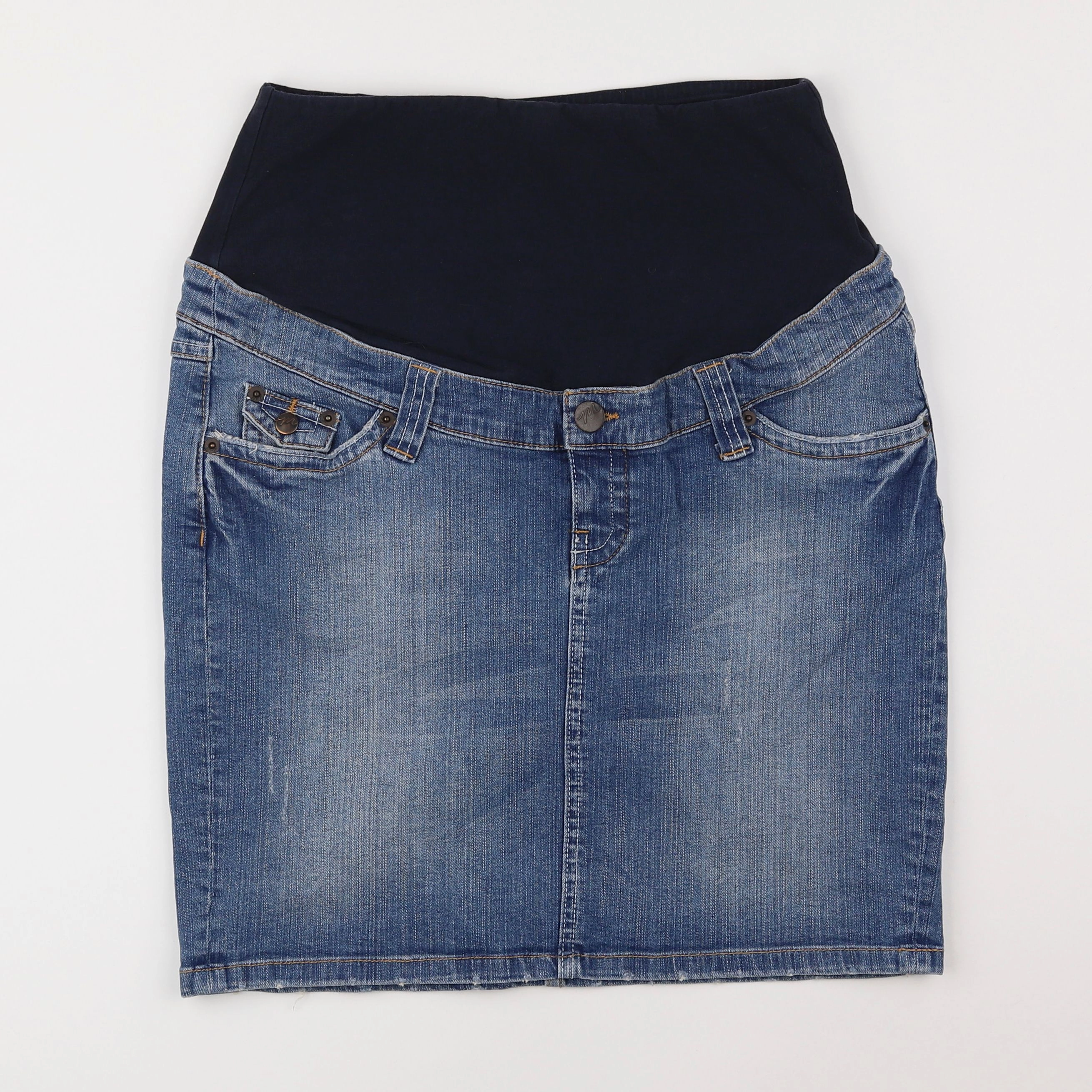 H&M - jupe grossesse bleu - 40 à 42