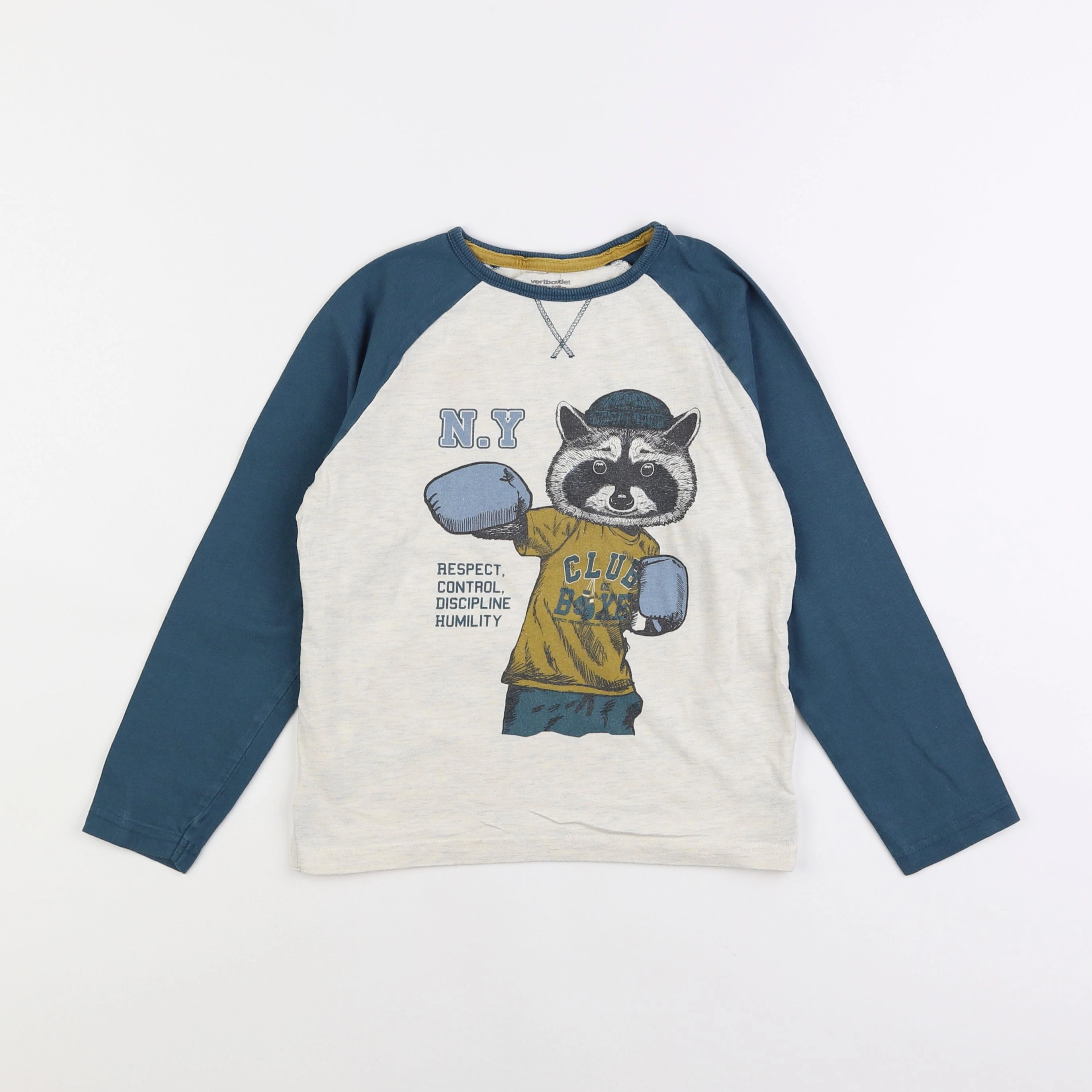 Vertbaudet - tee-shirt bleu - 8 ans