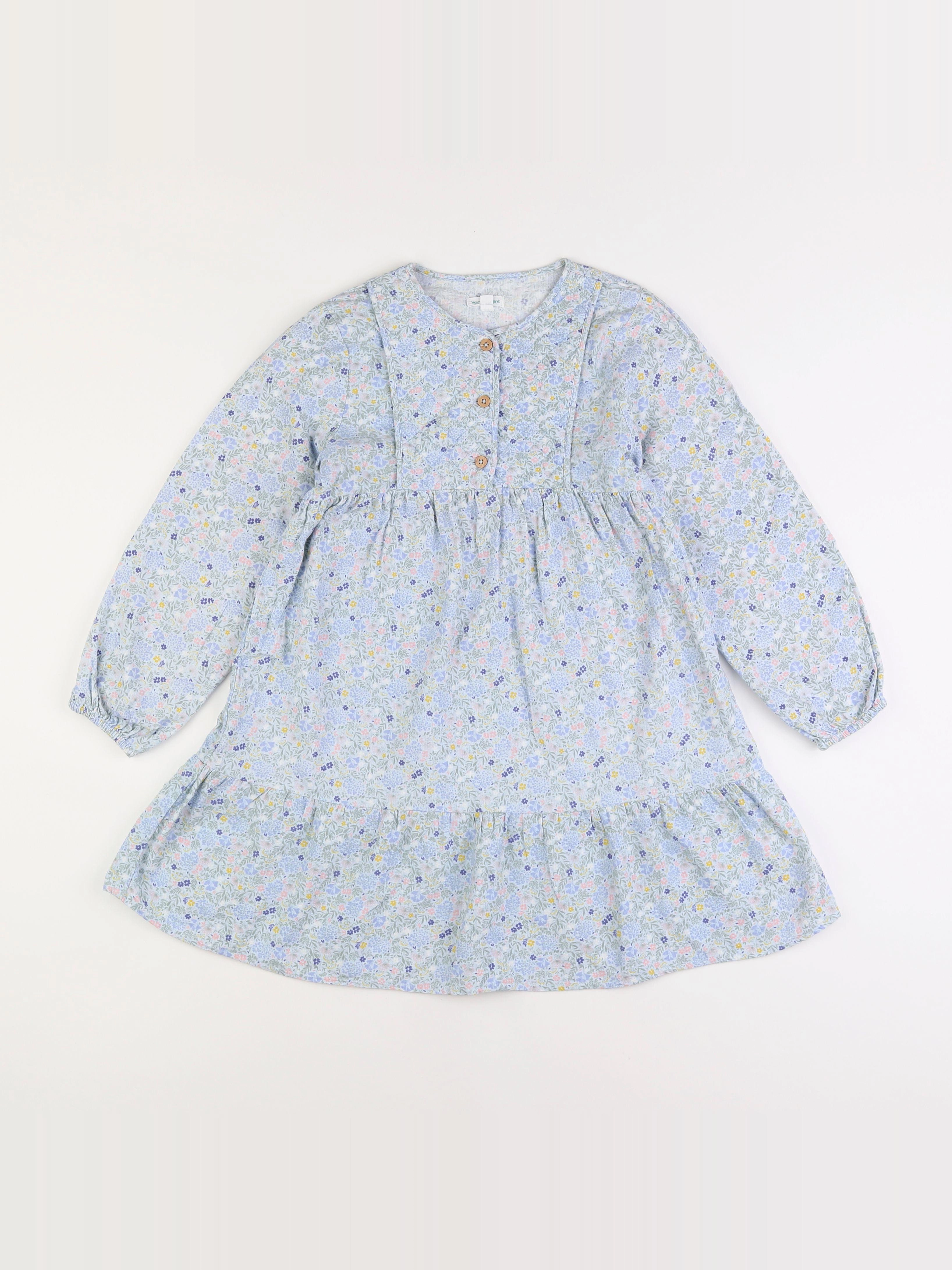 Vertbaudet - robe multicolore - 9 ans