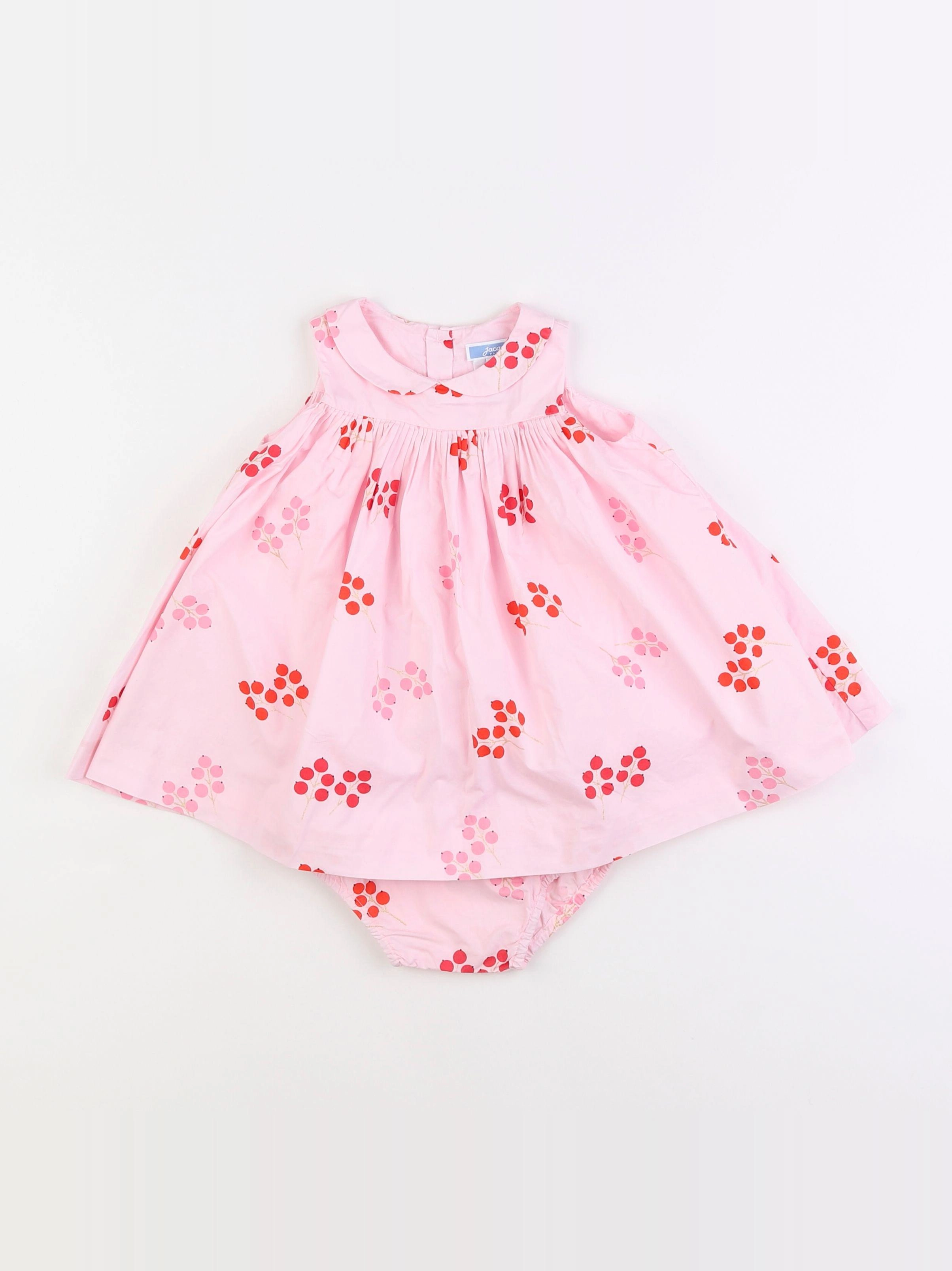 Jacadi - robe rose - 12 mois