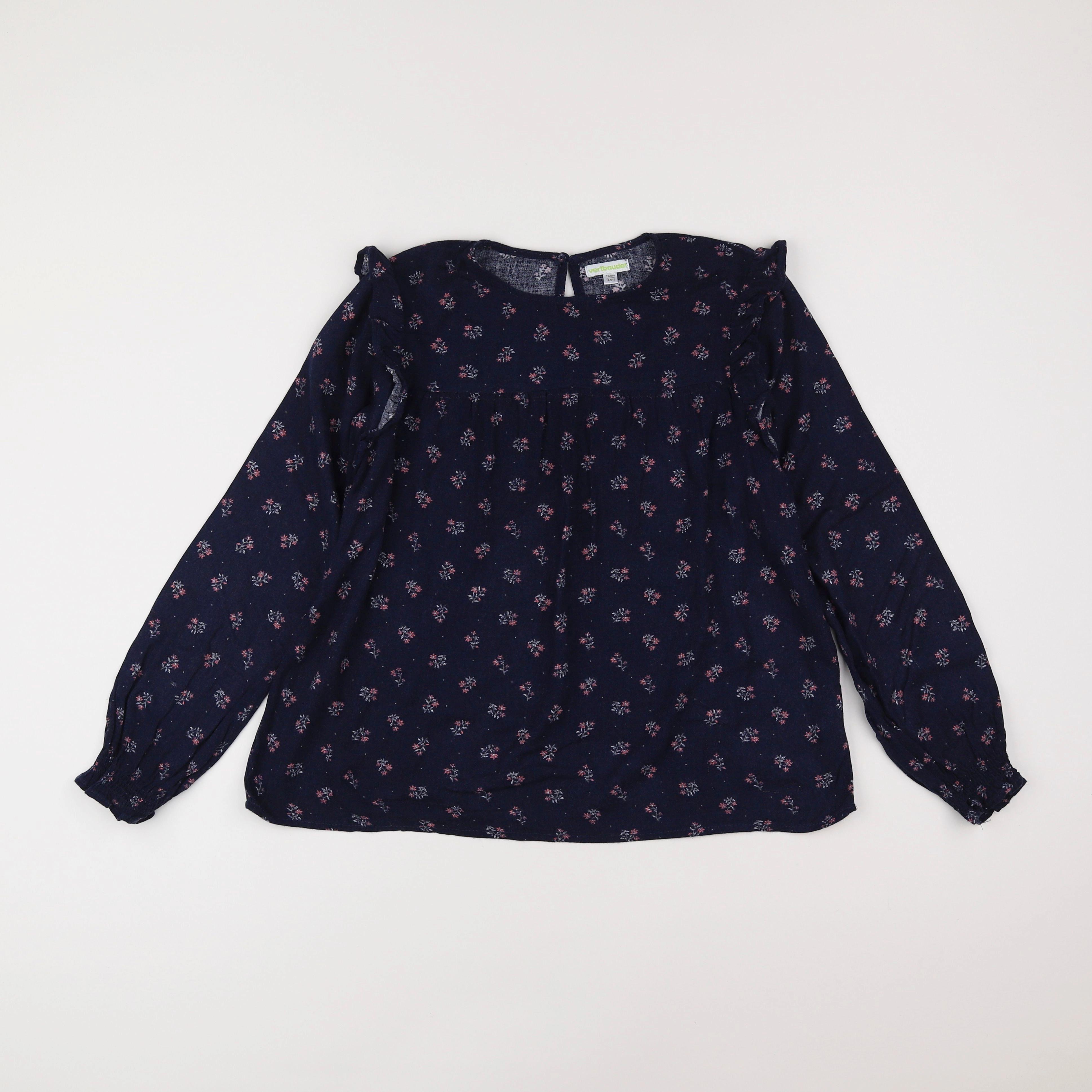 Vertbaudet - blouse coton bleu - 12 mois