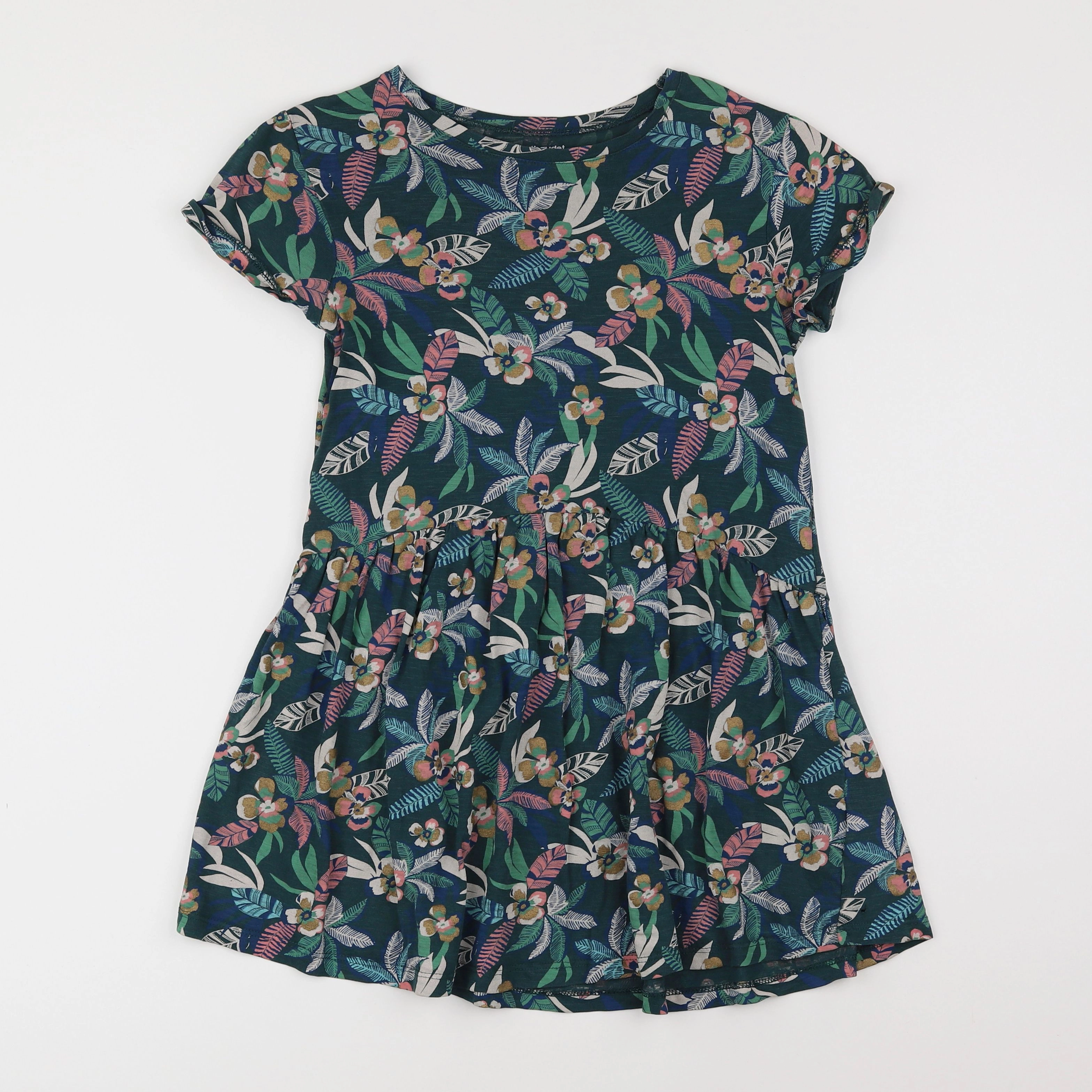 Vertbaudet - robe vert - 10 ans
