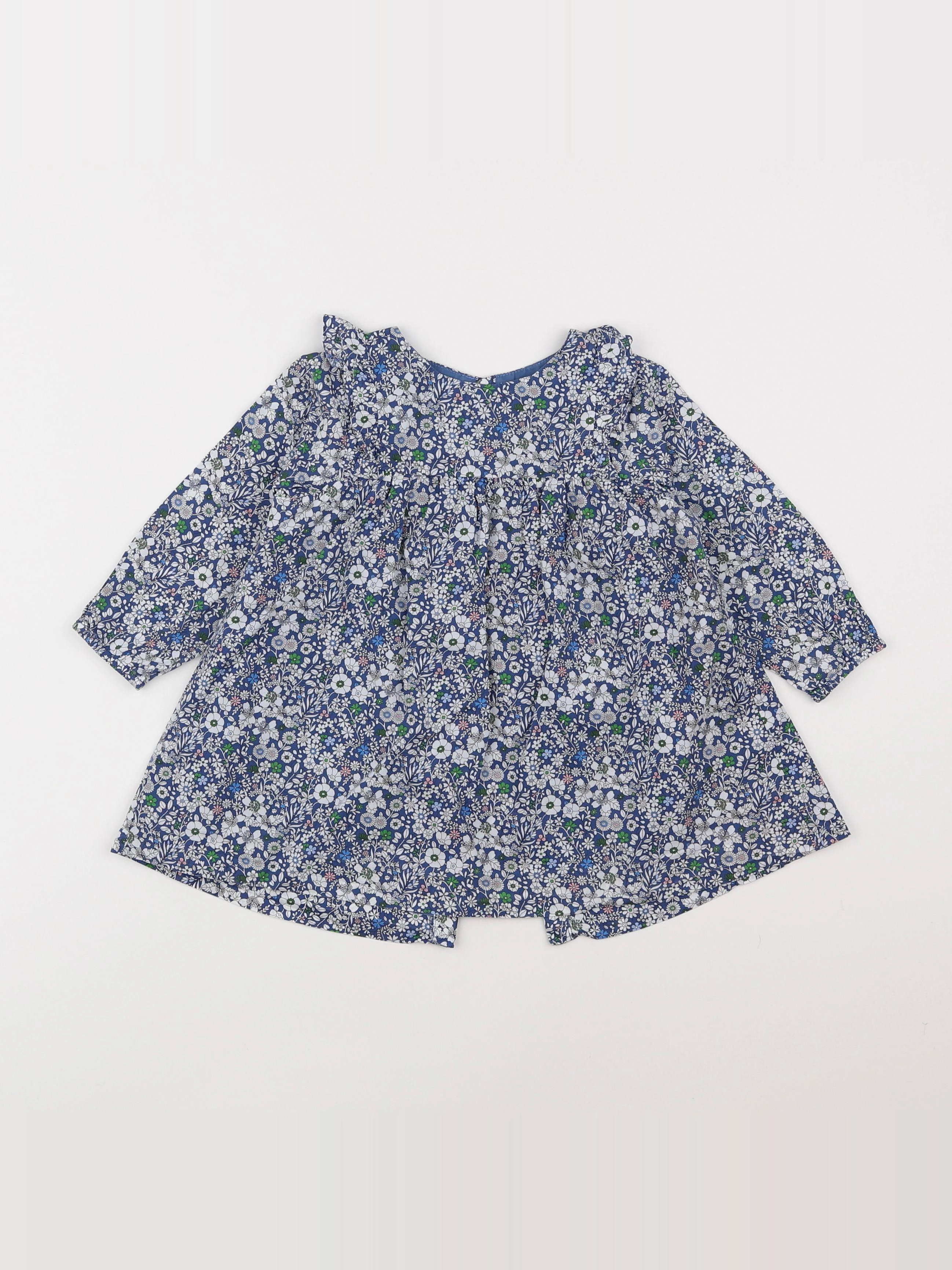 Jacadi - robe liberty bleu - 18 mois